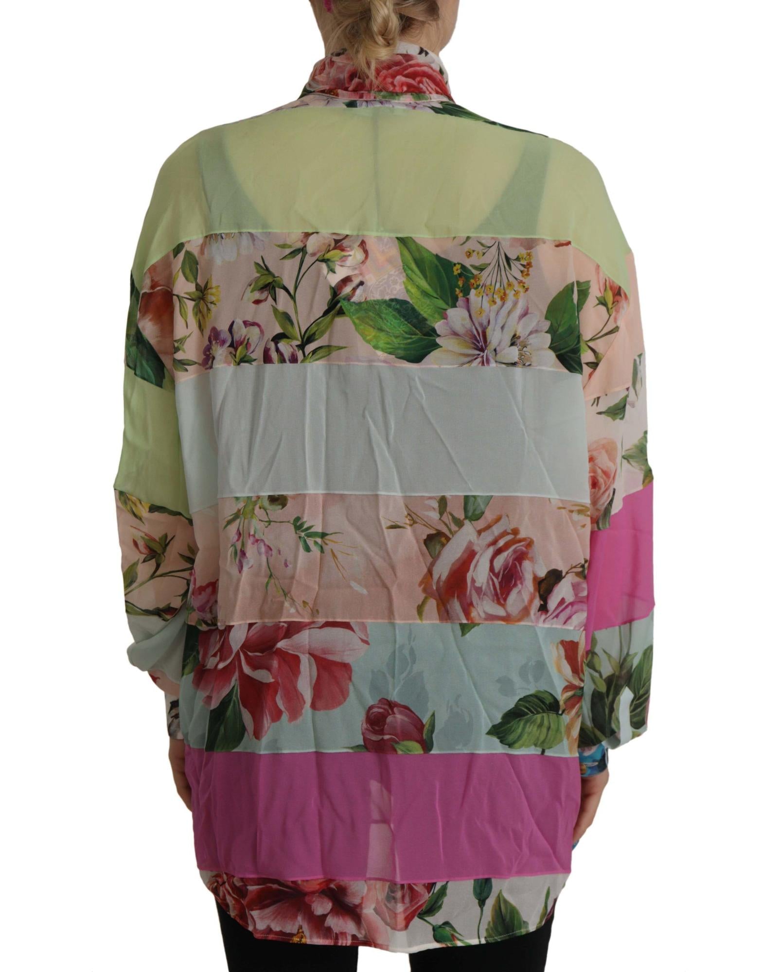 Dolce & Gabbana  Floral Print Silk Shirt for Women