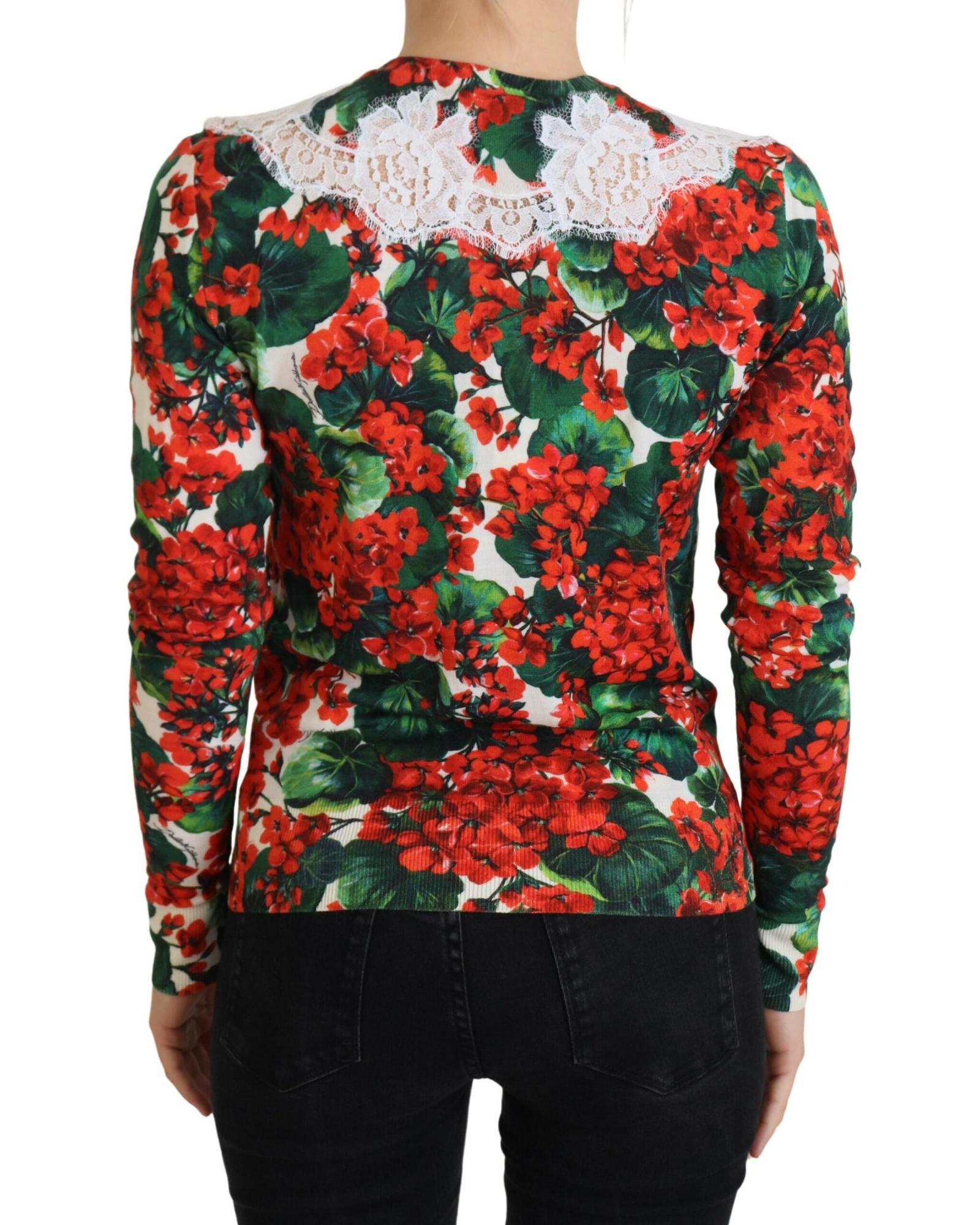 Dolce & Gabbana  Geranium Print Cardigan