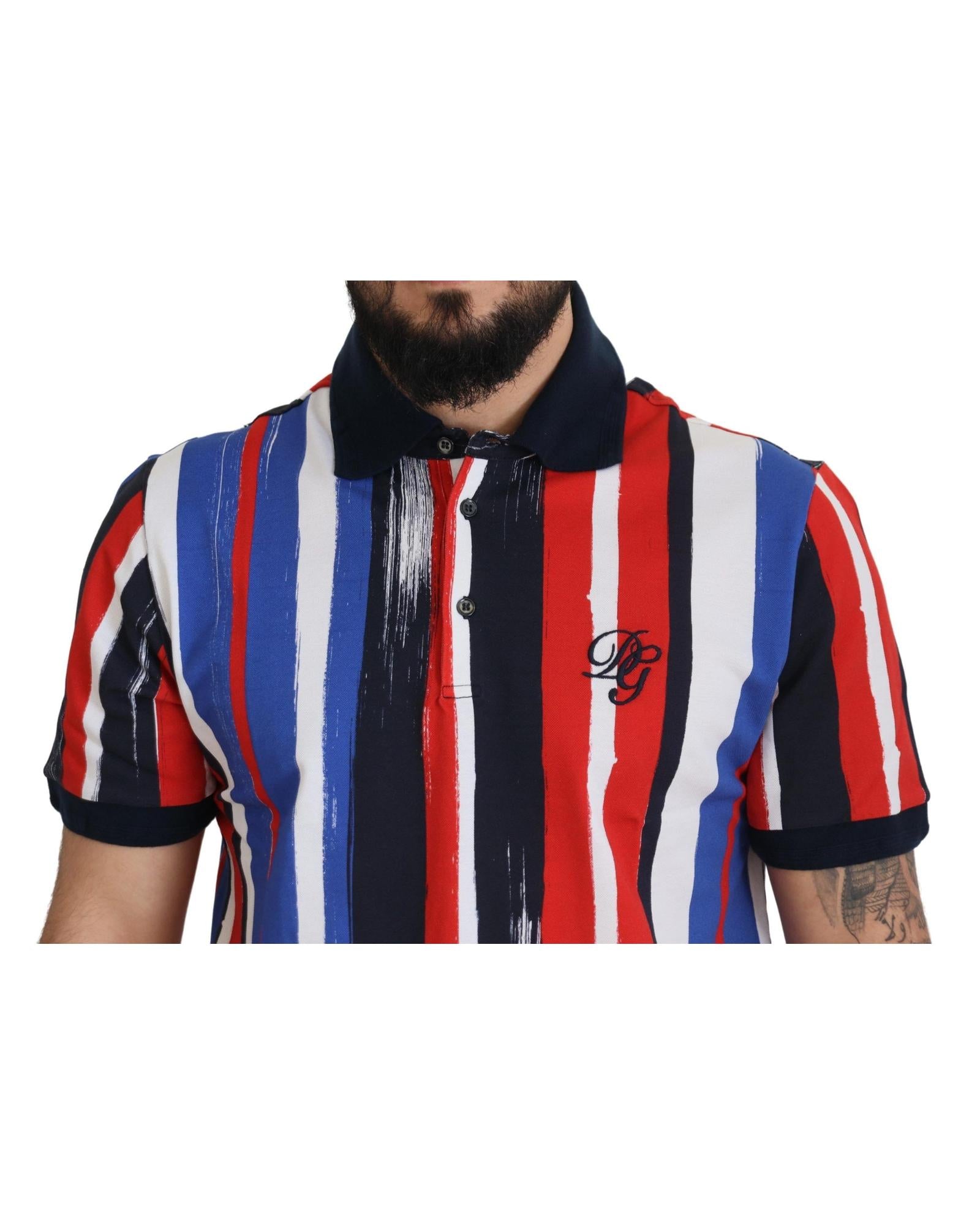 Dolce & Gabbana  Men's Striped Polo Shirt