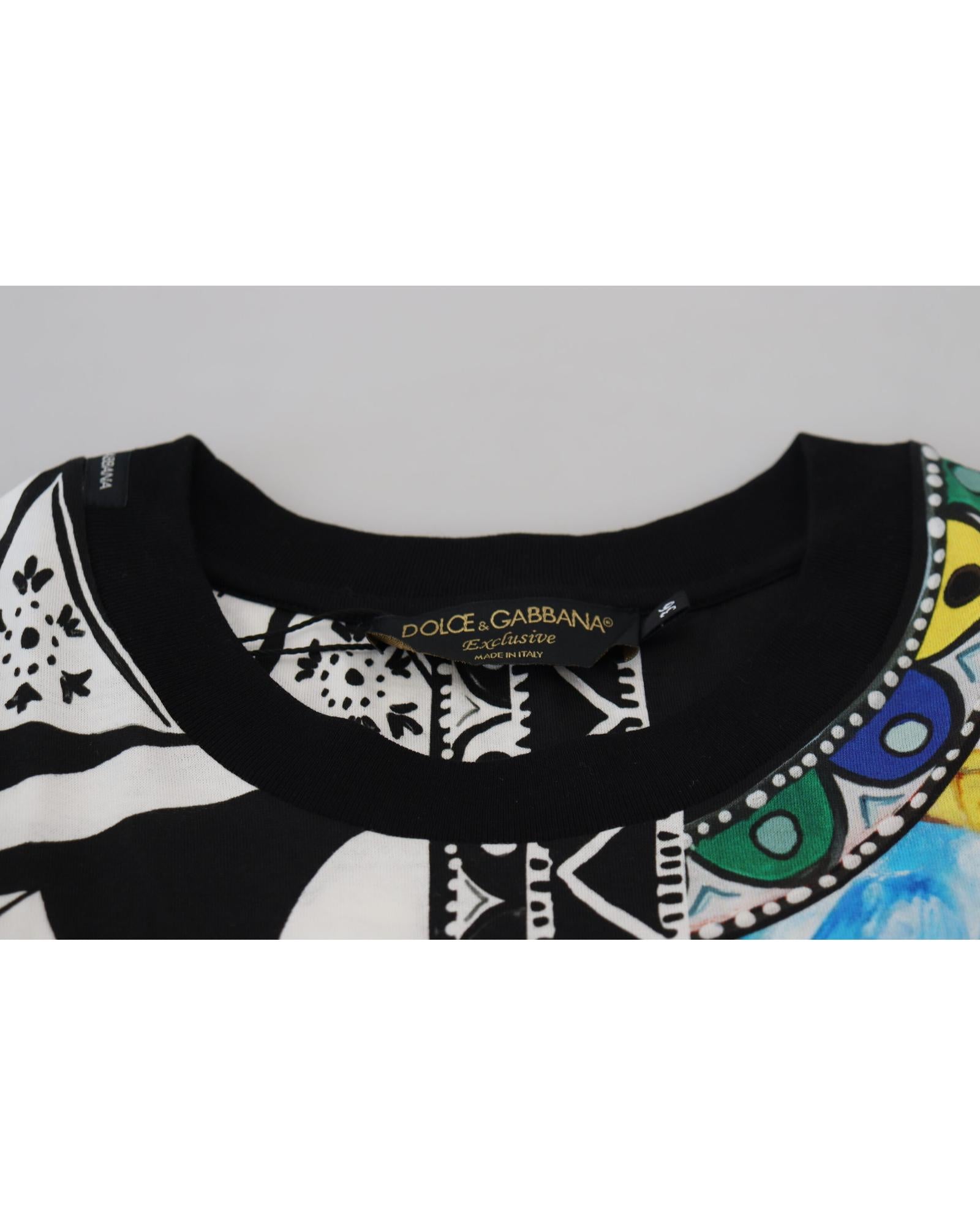 Dolce & Gabbana  Multicolor Printed Short Sleeve T-Shirt