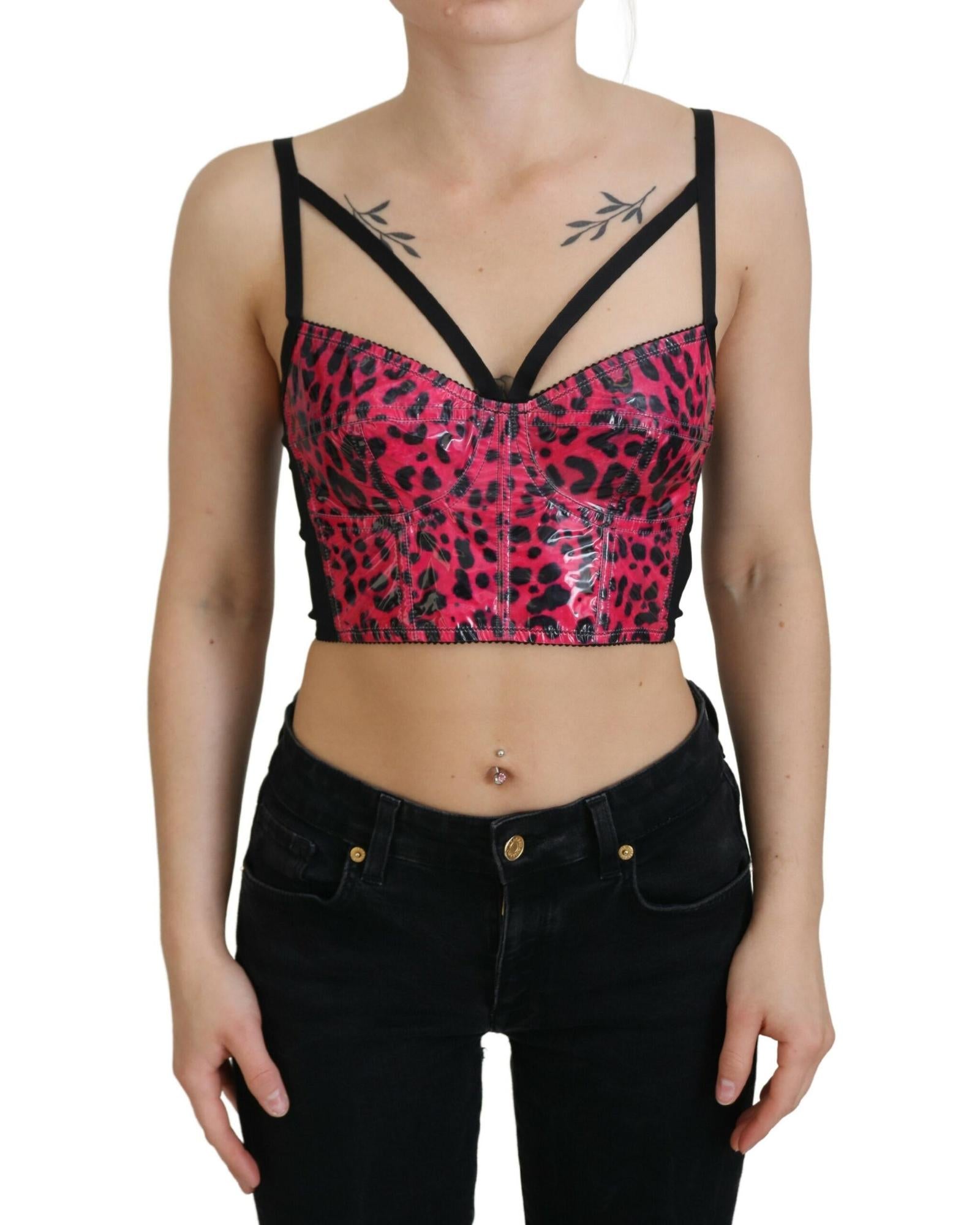 Dolce & Gabbana  Leopard Print Bustier Top