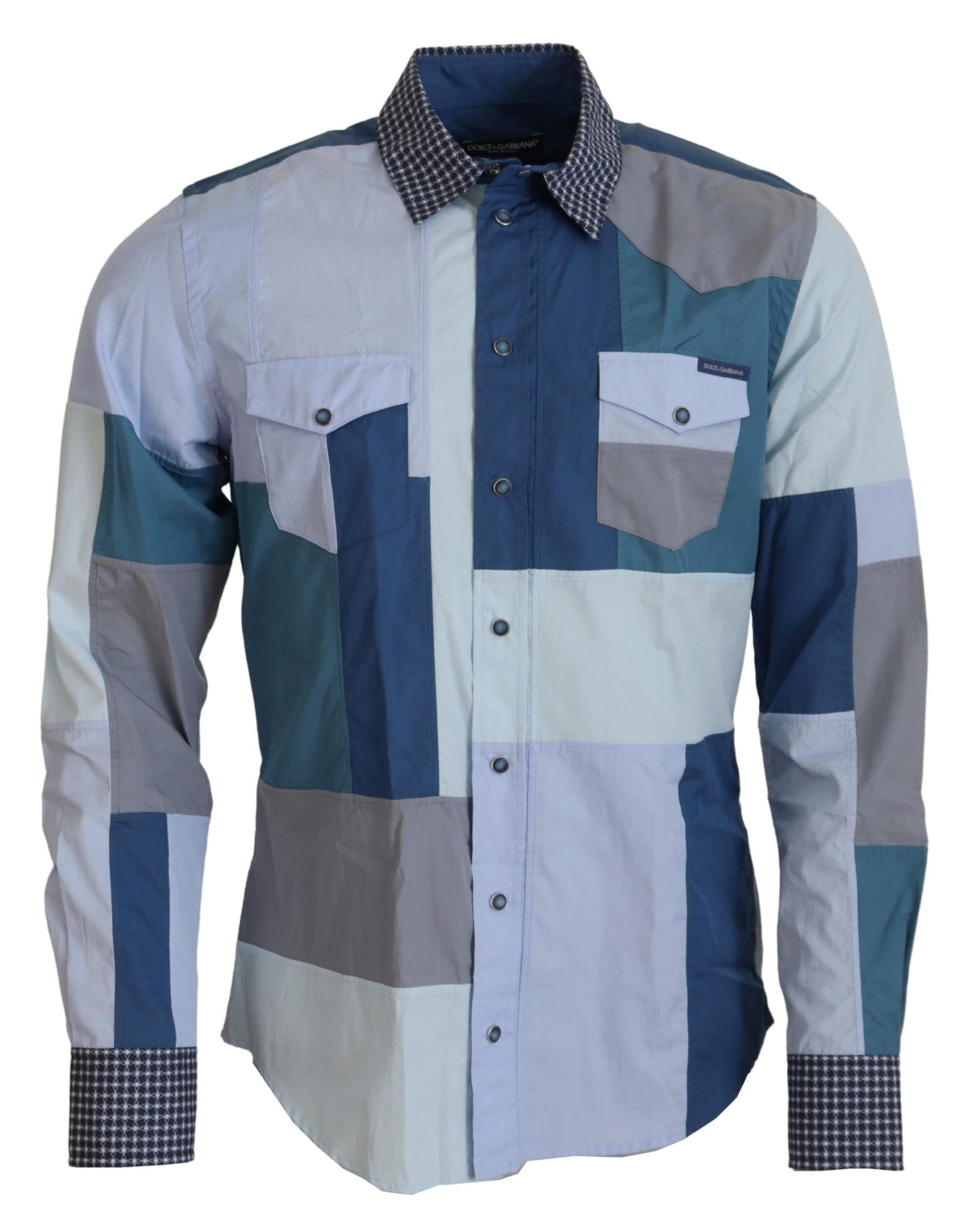 Dolce & Gabbana  Men's Patchwork Cotton Shirt