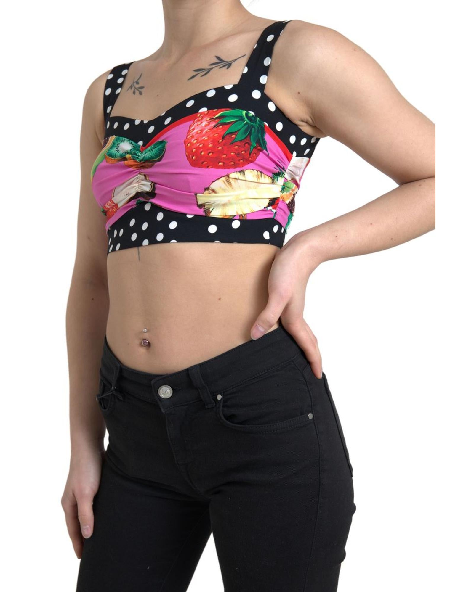 Dolce & Gabbana  Fruit Print Crop Top