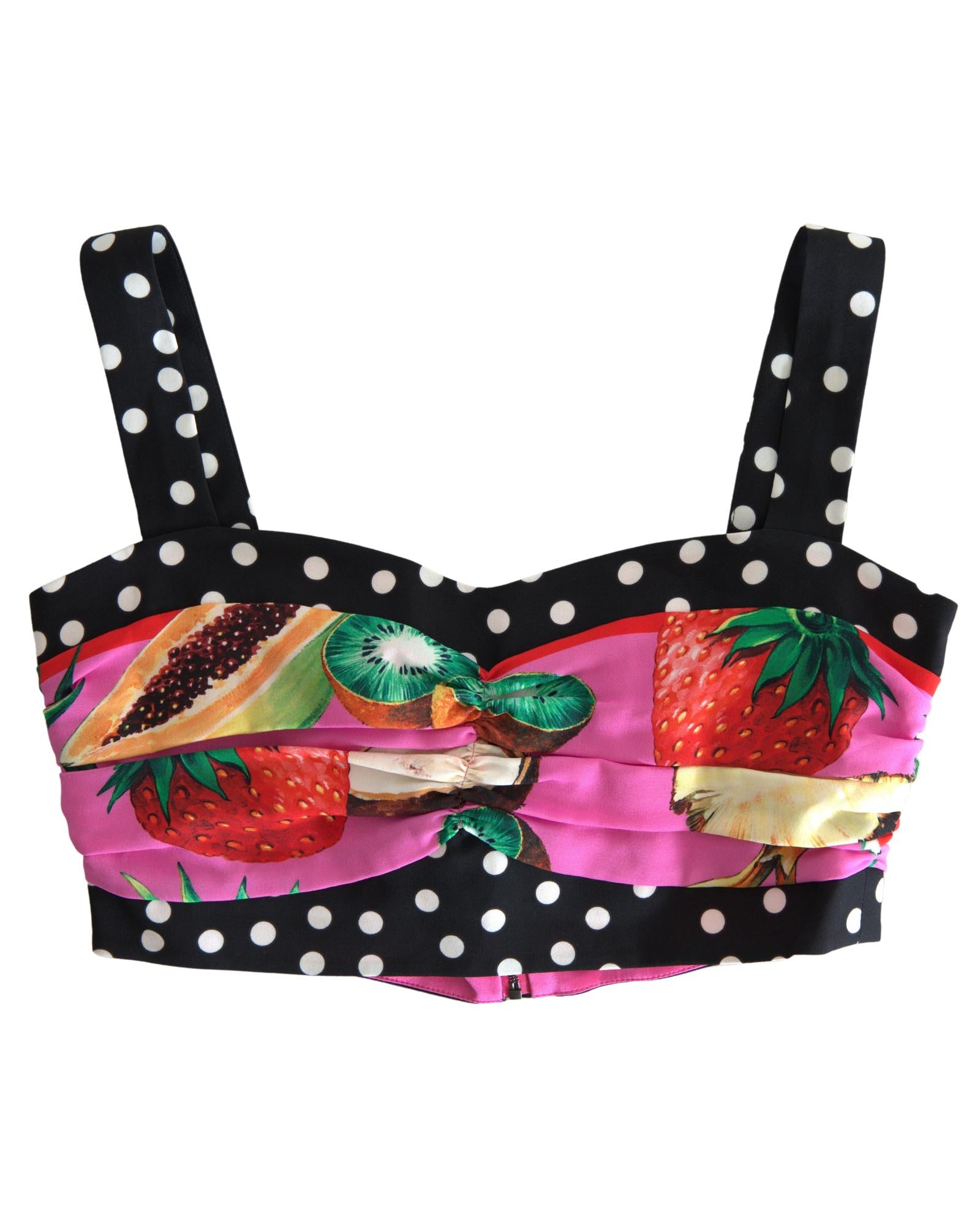 Dolce & Gabbana  Fruit Print Crop Top