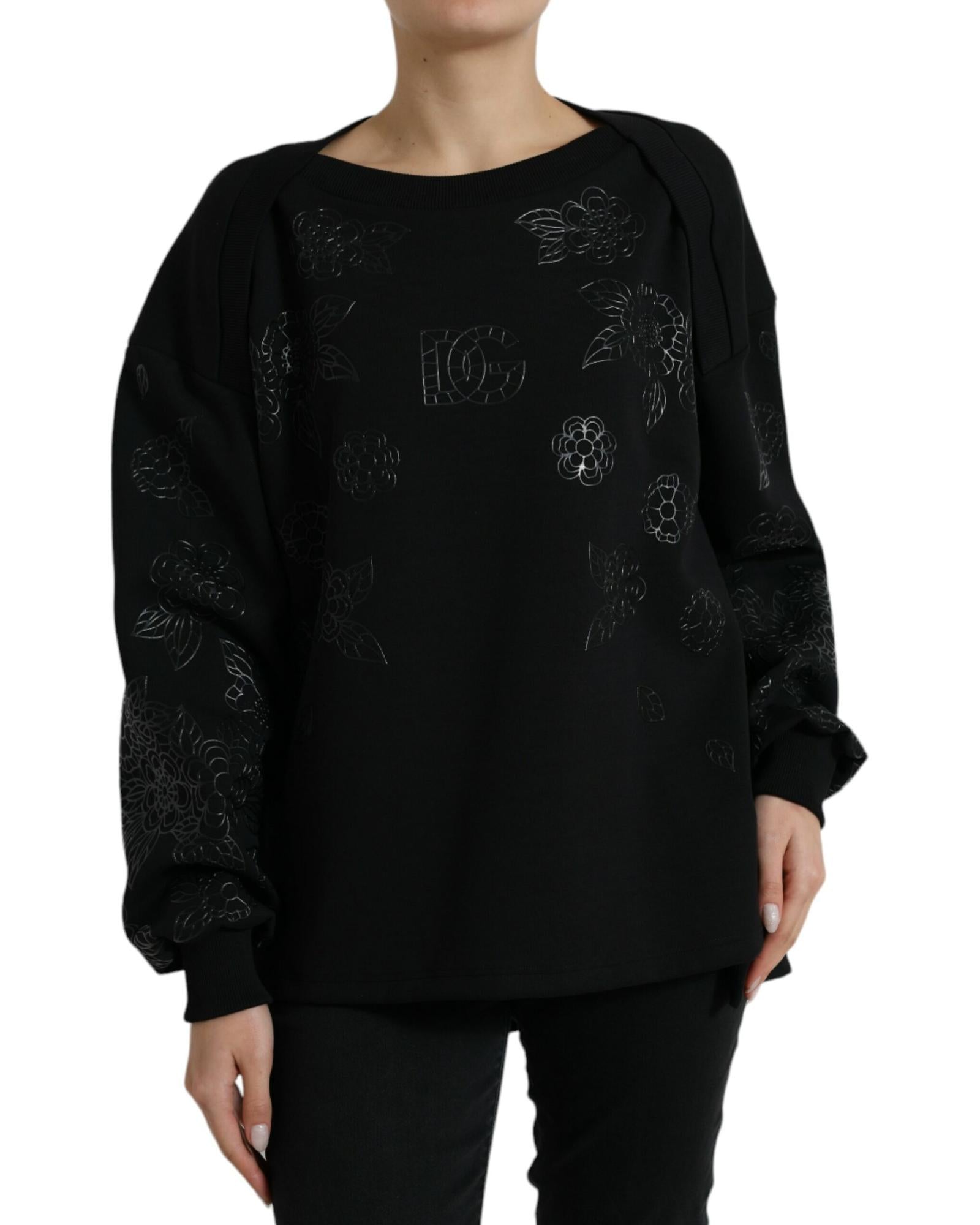 Dolce & Gabbana  Floral Print Sweatshirt Black TSH84221