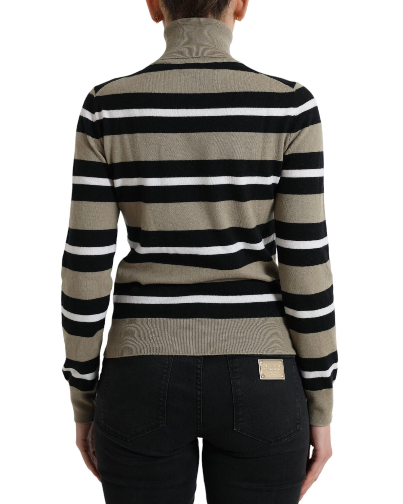 Dolce & Gabbana Striped Turtleneck Sweater