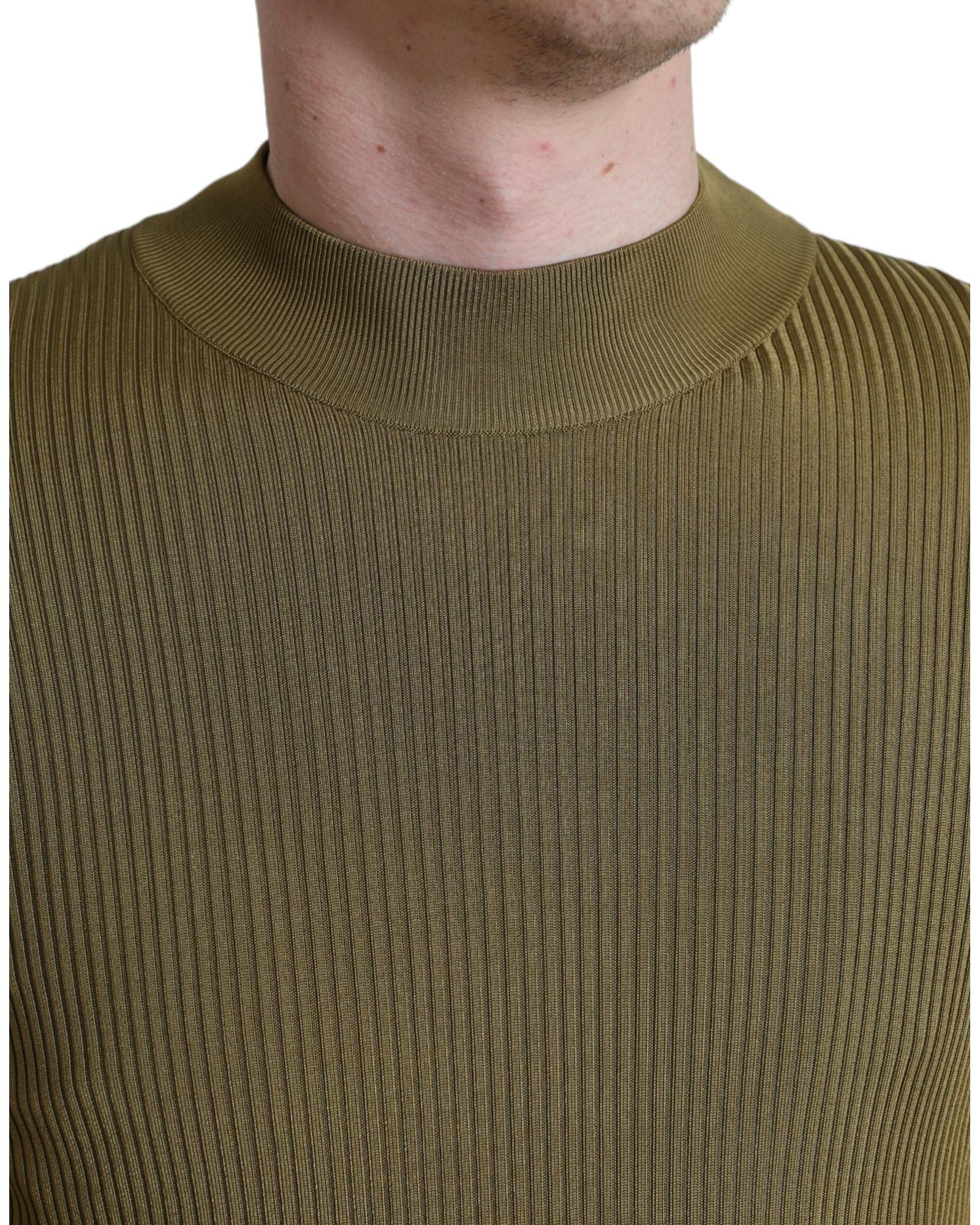 Dolce & Gabbana  Ribbed Knit Sweater - Olive