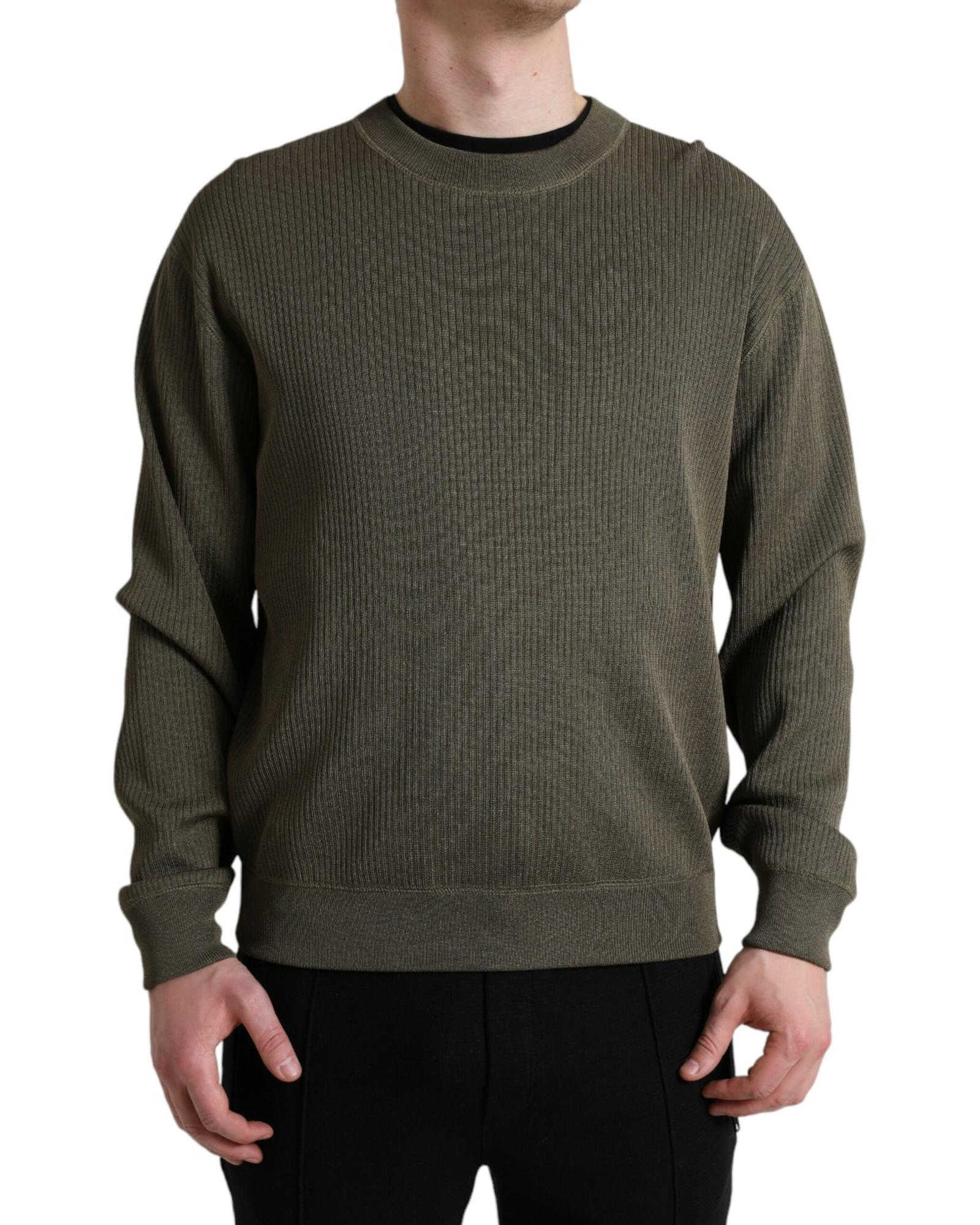 Dolce & Gabbana  Ribbed Knit Sweater - Green