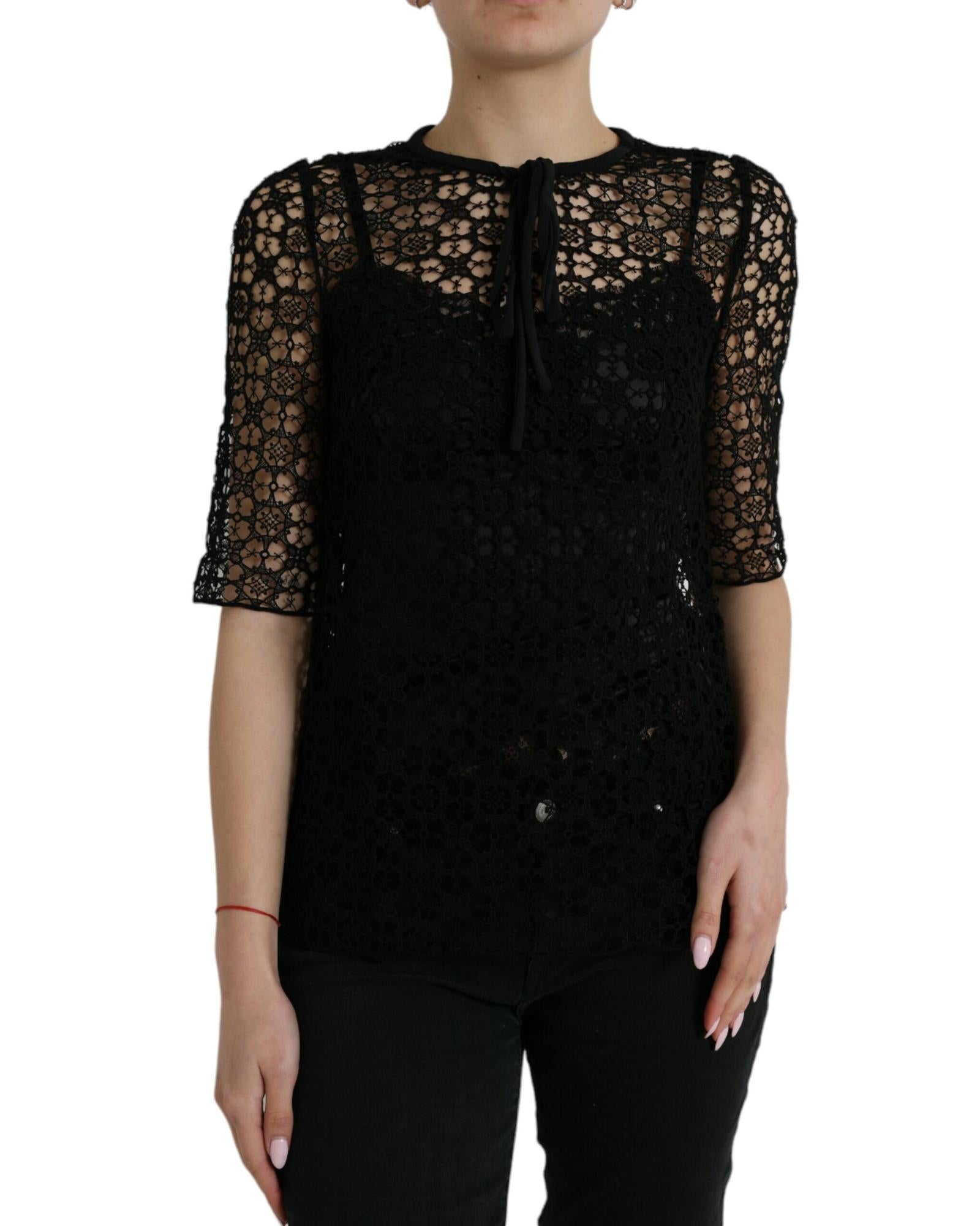 Dolce & Gabbana  Women's Black Lace Top