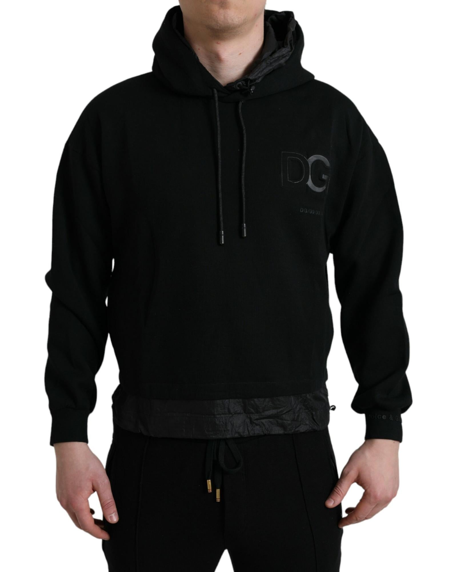 Dolce & Gabbana  Men's Black Hooded Sweatshirt