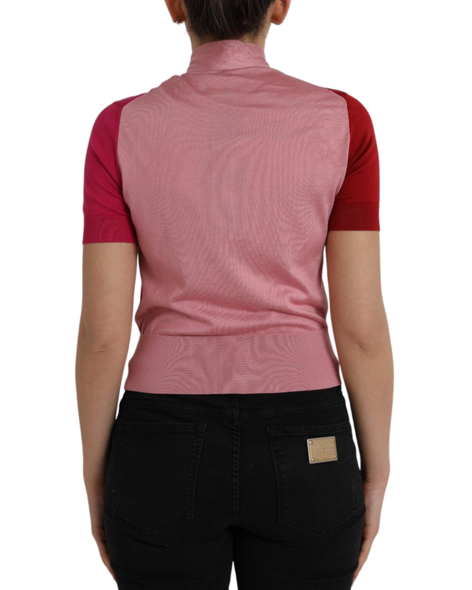 Dolce & Gabbana  Women's Tie Neck Sweater in Red