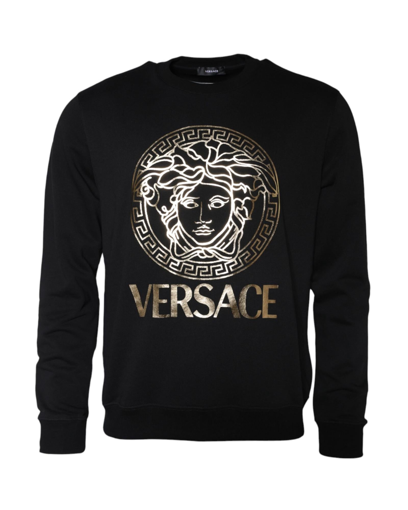 Versace  Men's Medusa Crew Neck Sweatshirt Black