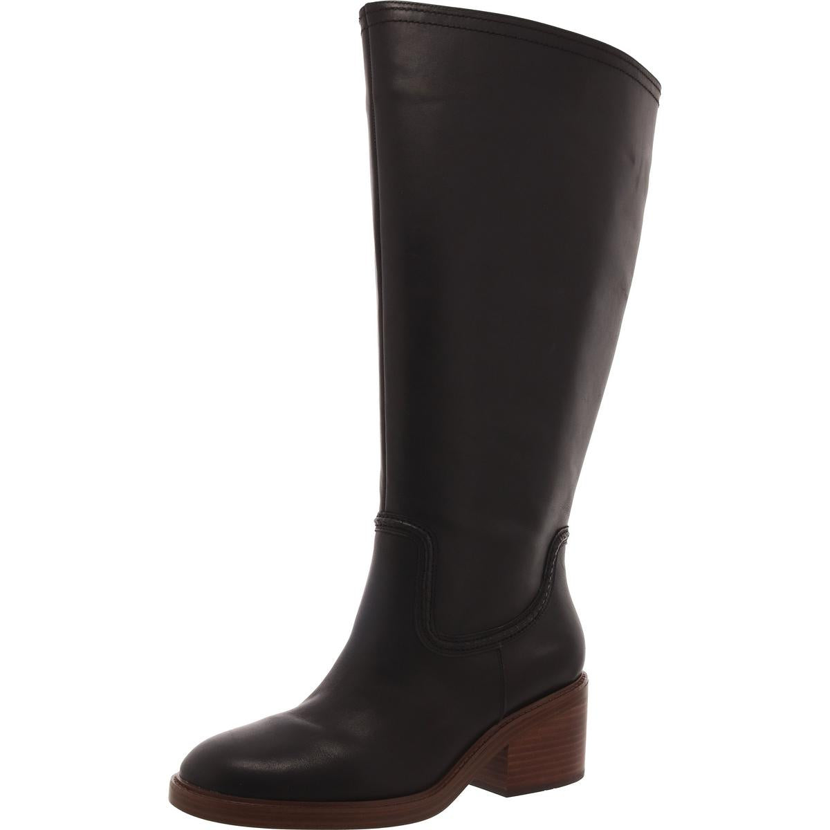 Vuliann 4 Womens Leather Extra Wide Calf Knee-High Boots