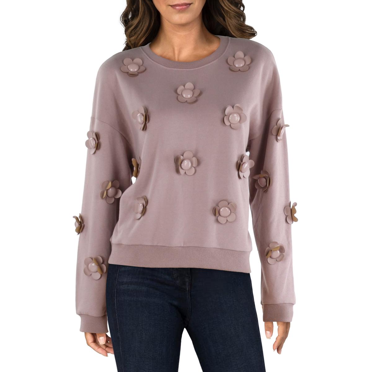 Womens Applique Crewneck Sweatshirt