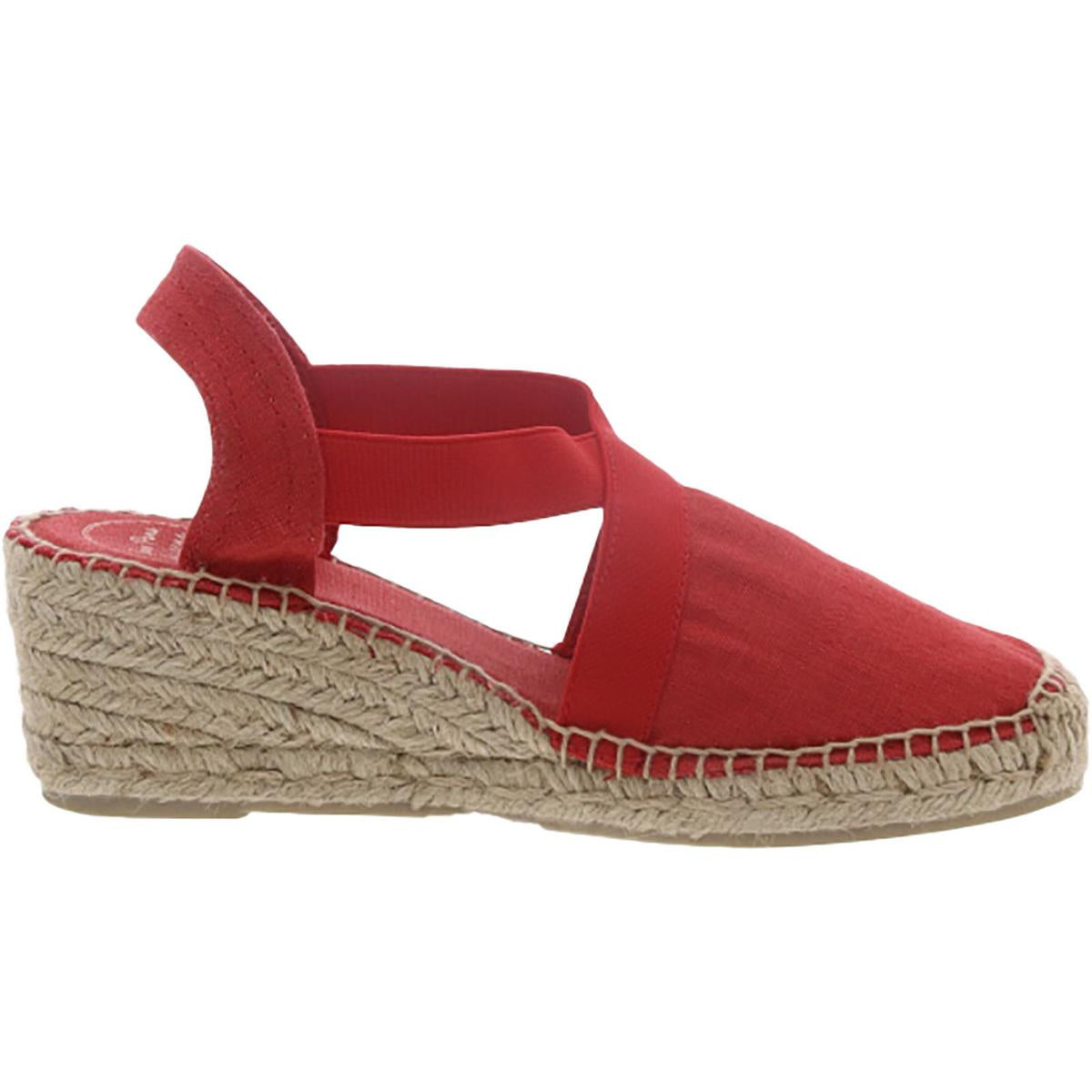 Ter Womens Canvas Slip On Espadrille Heels