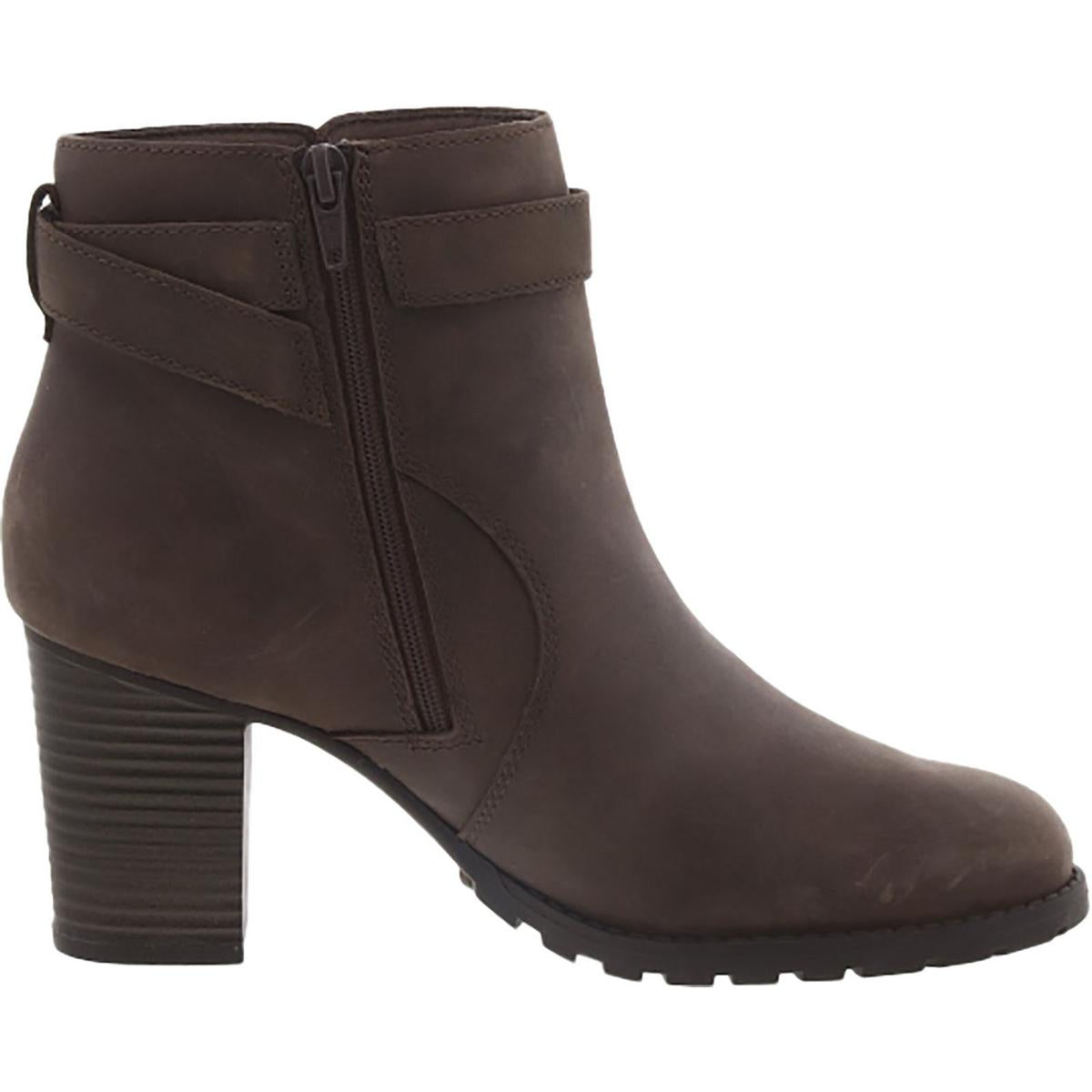 Verona Lark Womens Leather Zip Up Ankle Boots