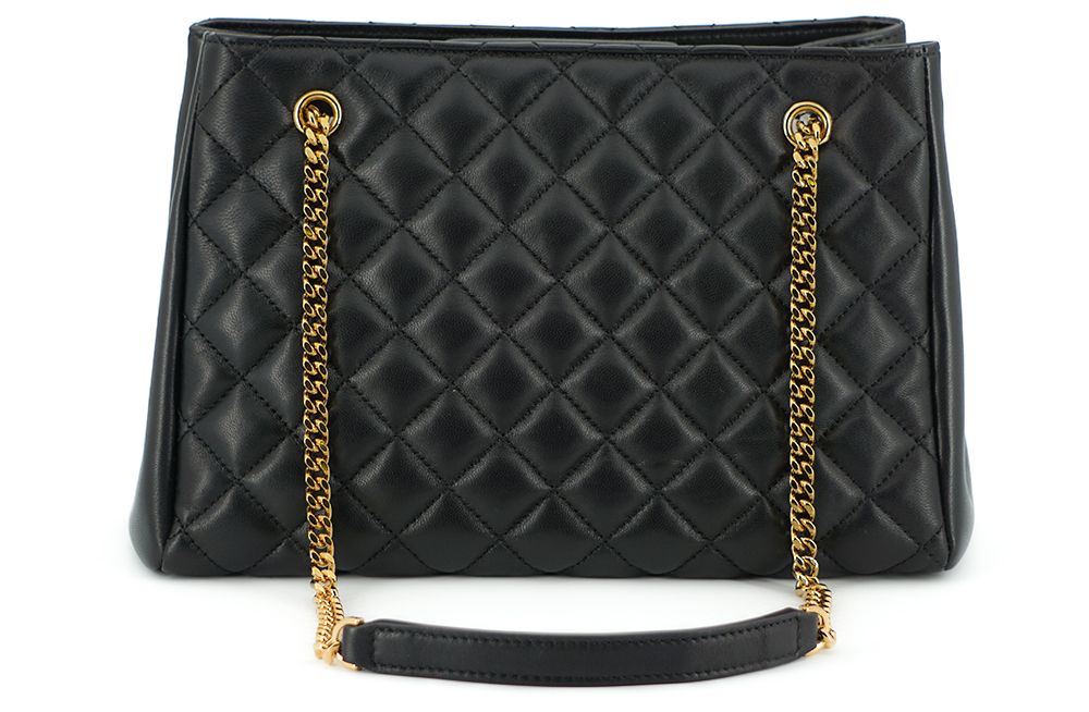 Versace Elegant Quilted Nappa Leather Tote Women's Bag