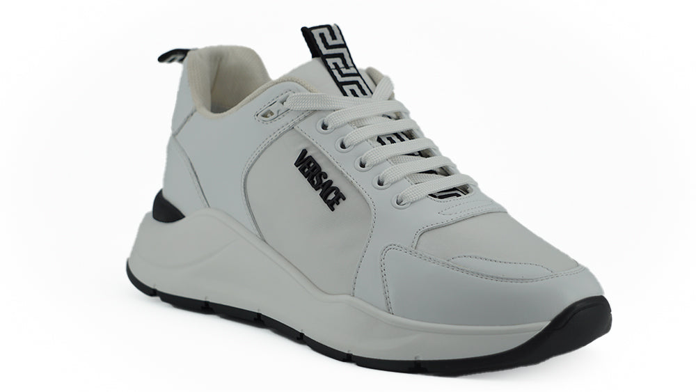 Versace Sleek White Calf Leather Men's Sneakers7