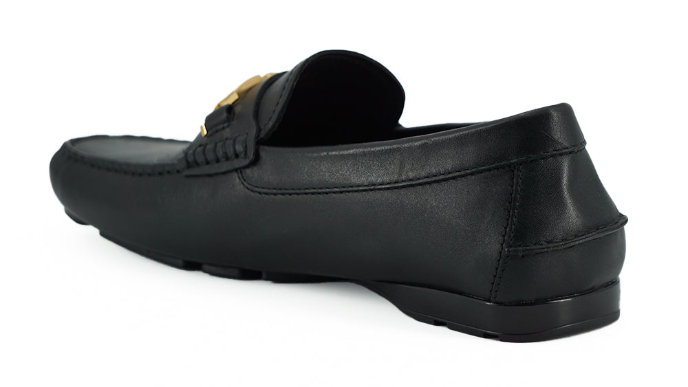 Versace Elegant Black Calf Leather Men's Men's Loafers11