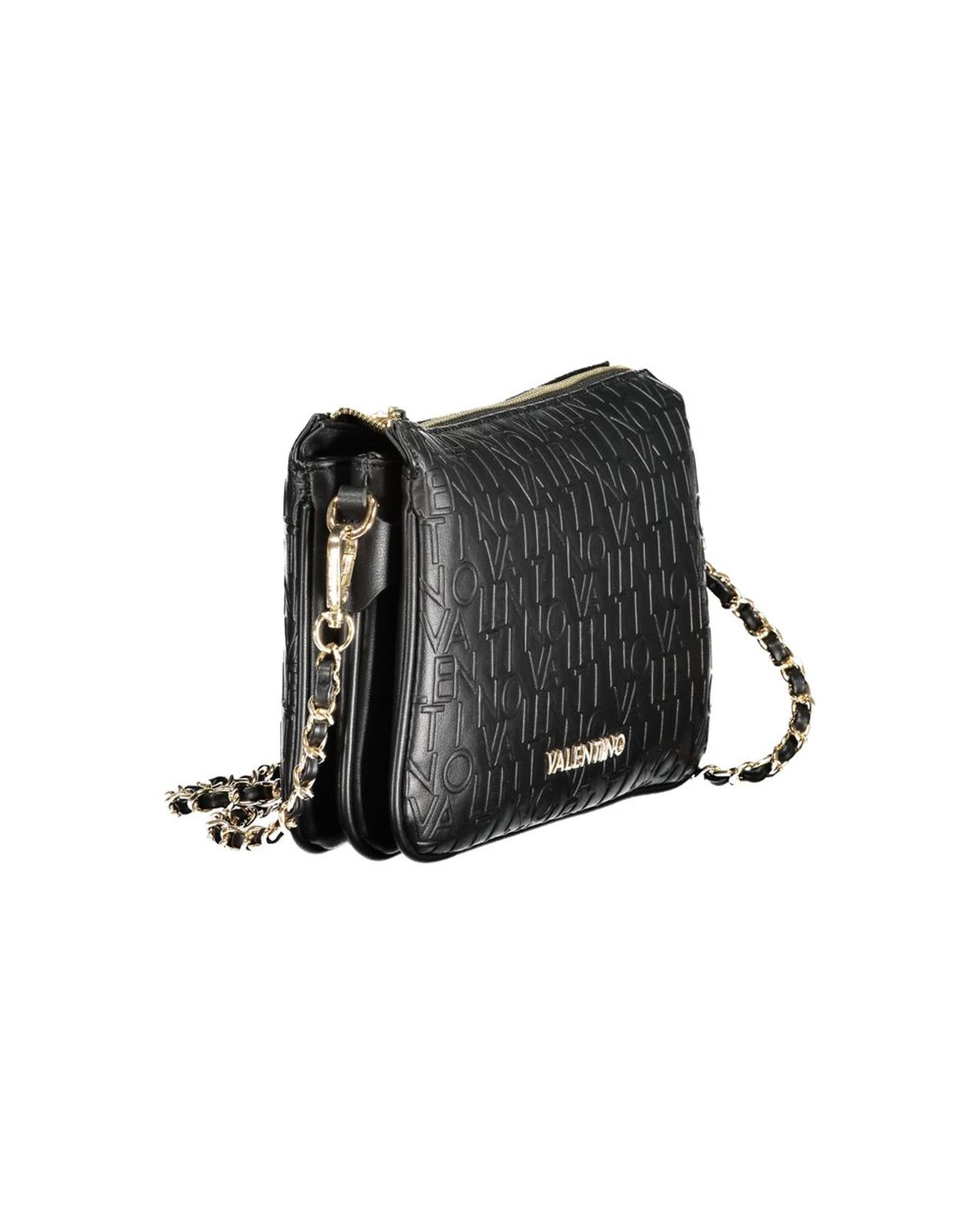 Valentino Bags  Crossbody Bag for Women Black PU Leather Chain Strap Handbag