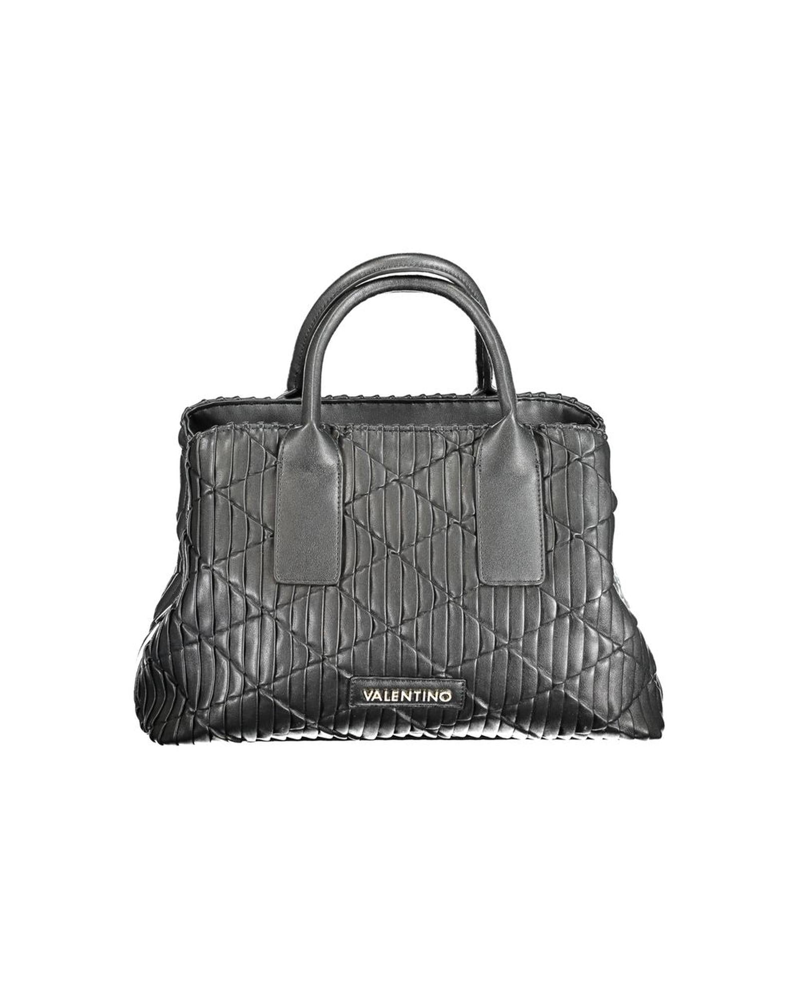 Valentino Bags  Womens Black Leather Quilted Tote Handbag