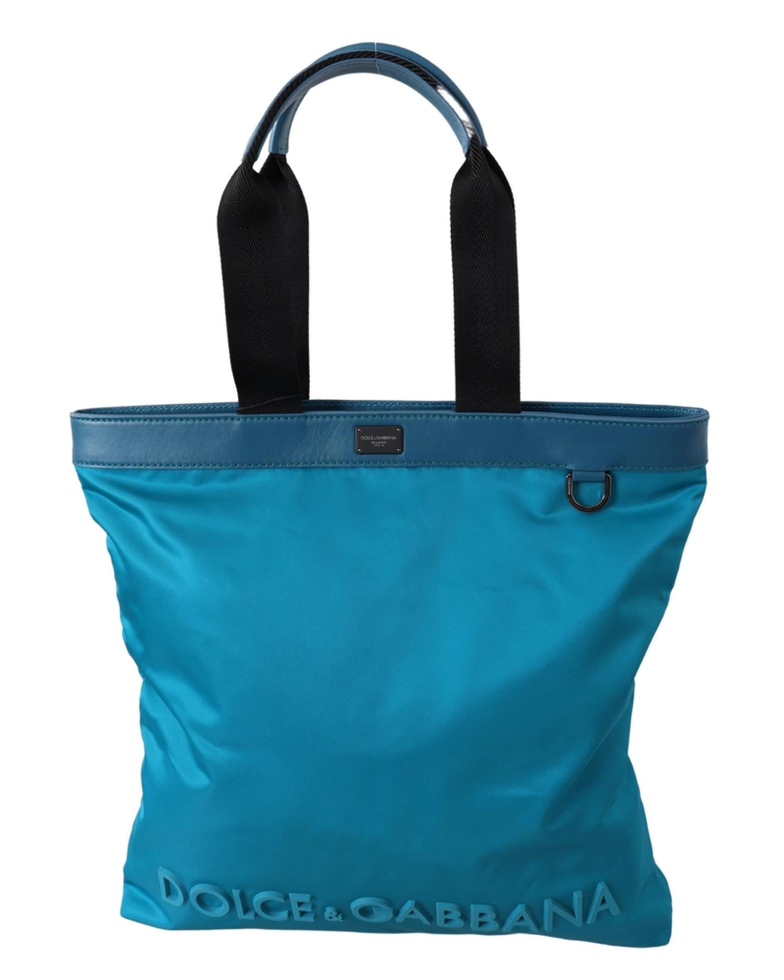 Dolce & Gabbana  Blue Nylon Tote Bag