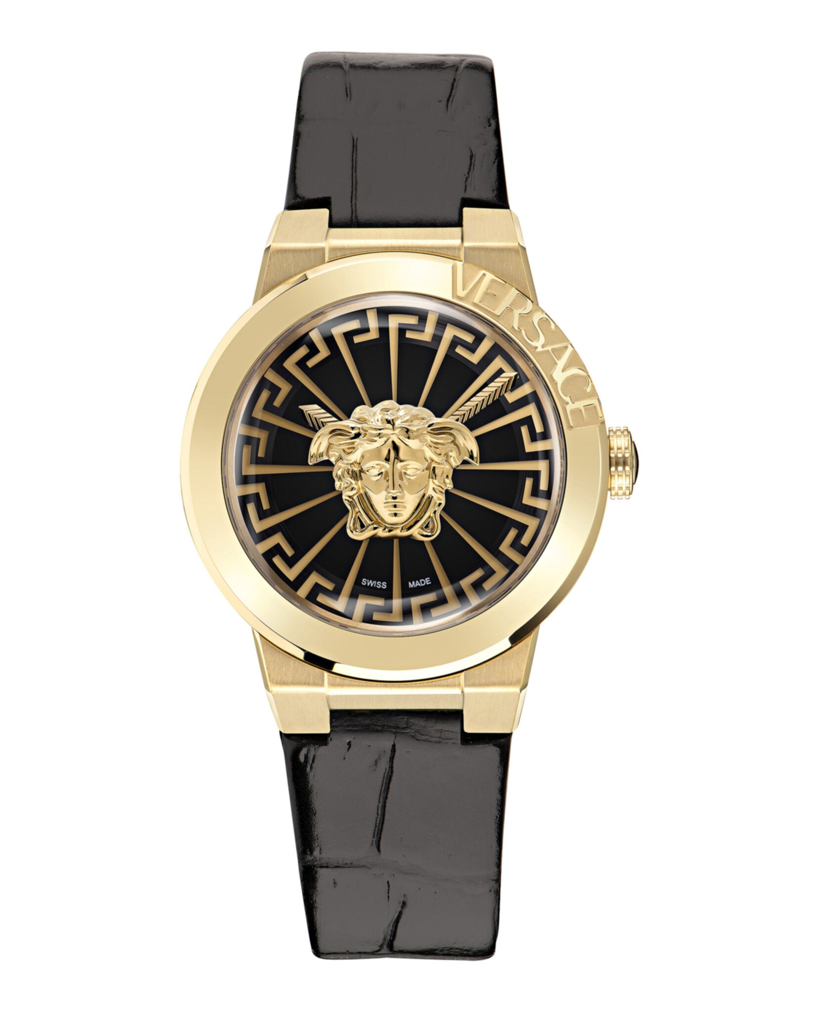 Versace Womens Medusa Infinite IP Yellow Gold 38mm Strap Fashion Watch