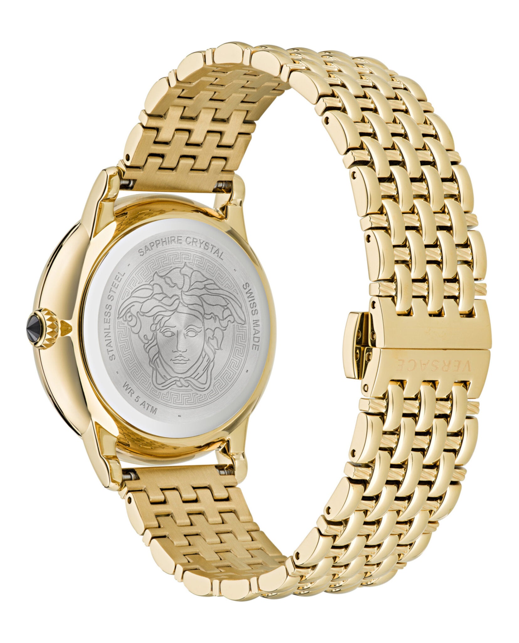 Versace Womens Medusa Alchemy IP Yellow Gold 38mm Bracelet Fashion Watch