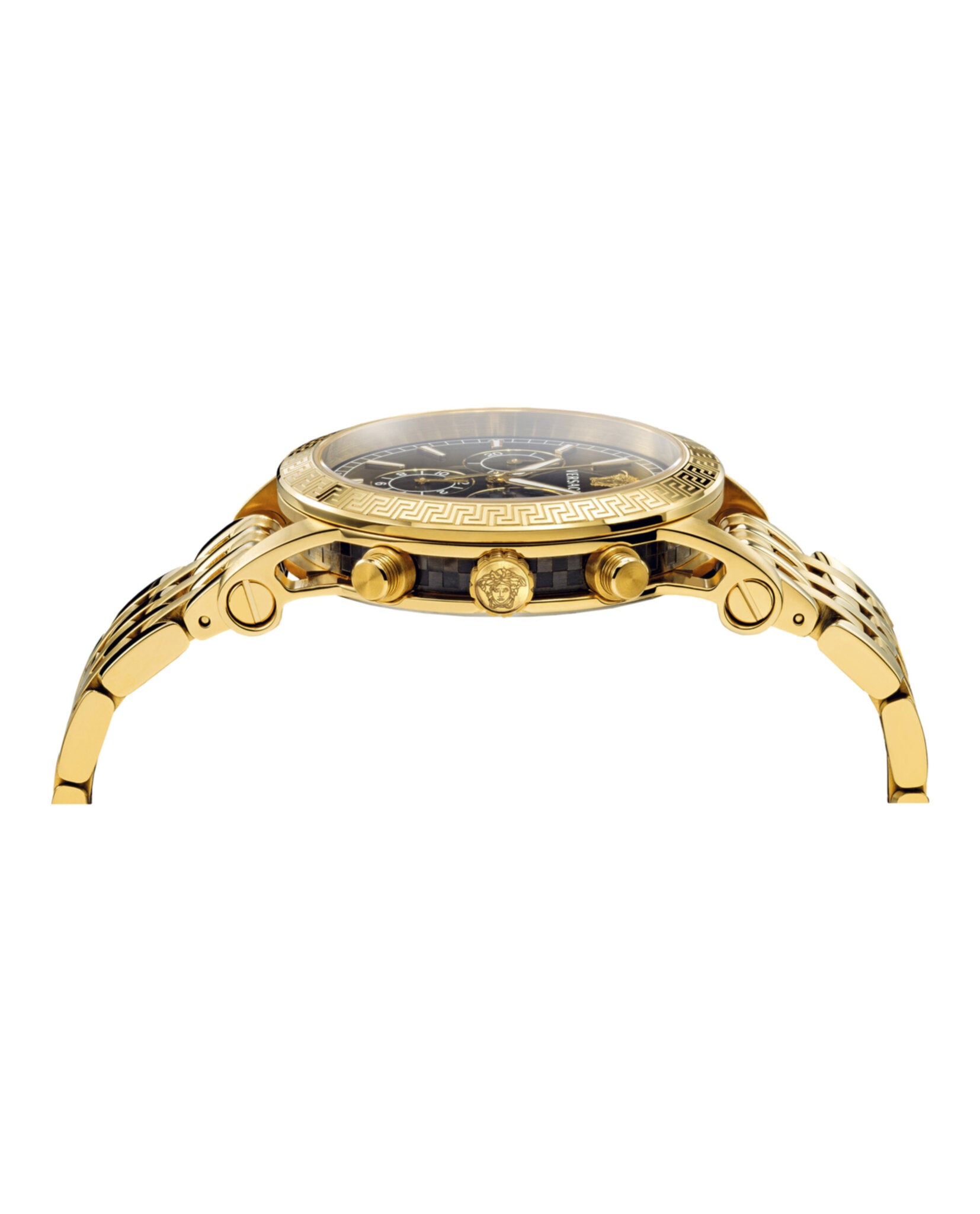 Versace Womens Sport Tech Ion Plated  Yellow Gold 40mm Bracelet Fashion Watch