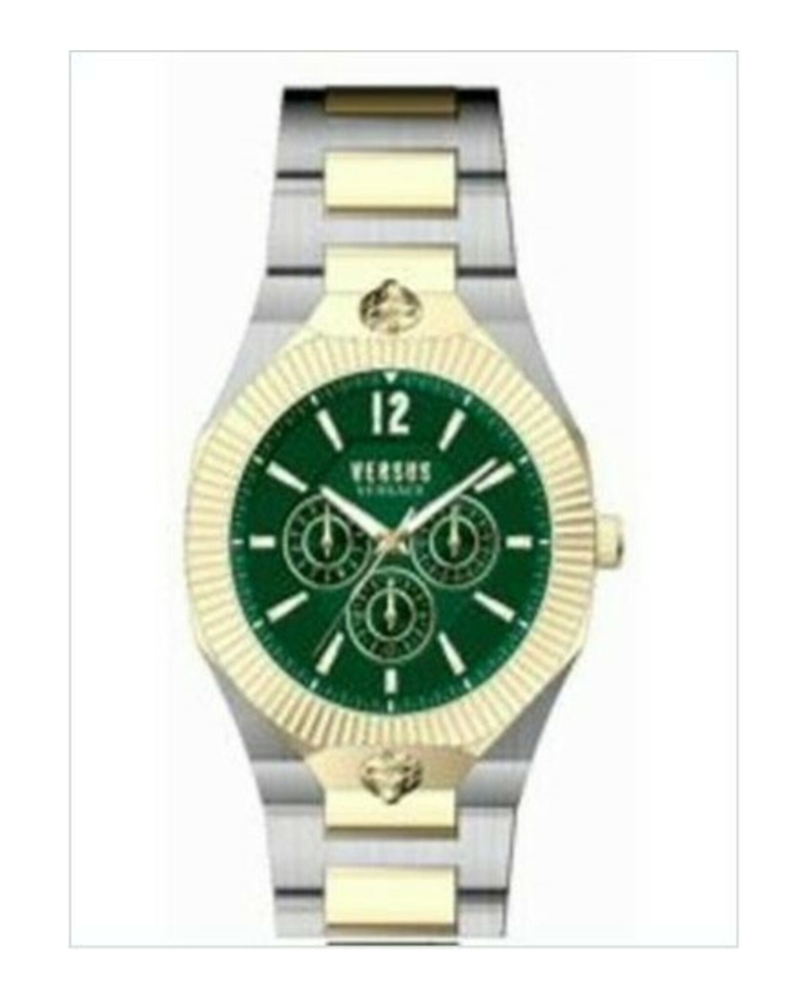 Versus Versace Mens Echo Park Multifunction Two Tone 42mm Bracelet Fashion Watch