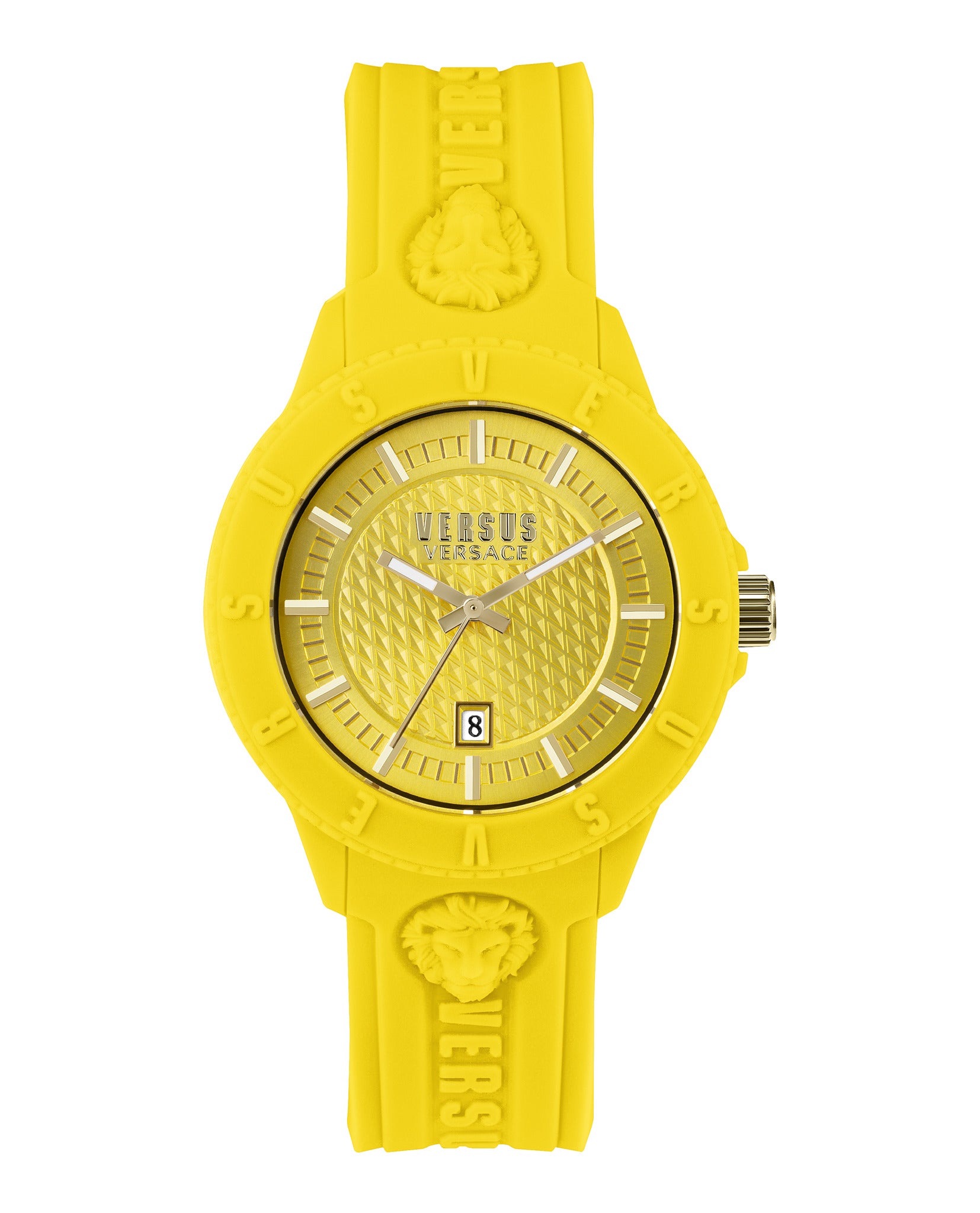 Versus Versace Mens Tokyo Yellow 42mm Strap Fashion Watch