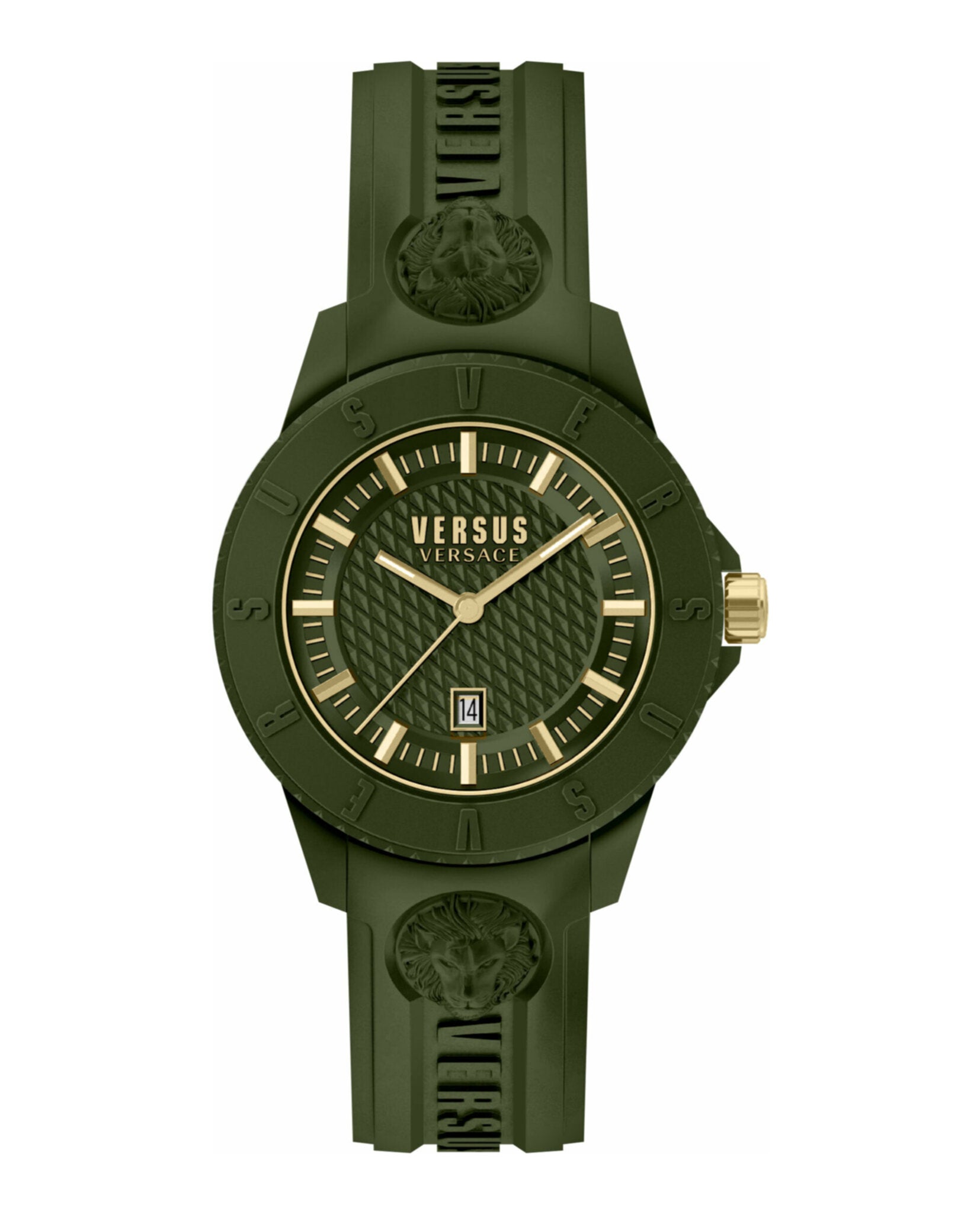 Versus Versace Mens Tokyo R Green 43mm Strap Fashion Watch