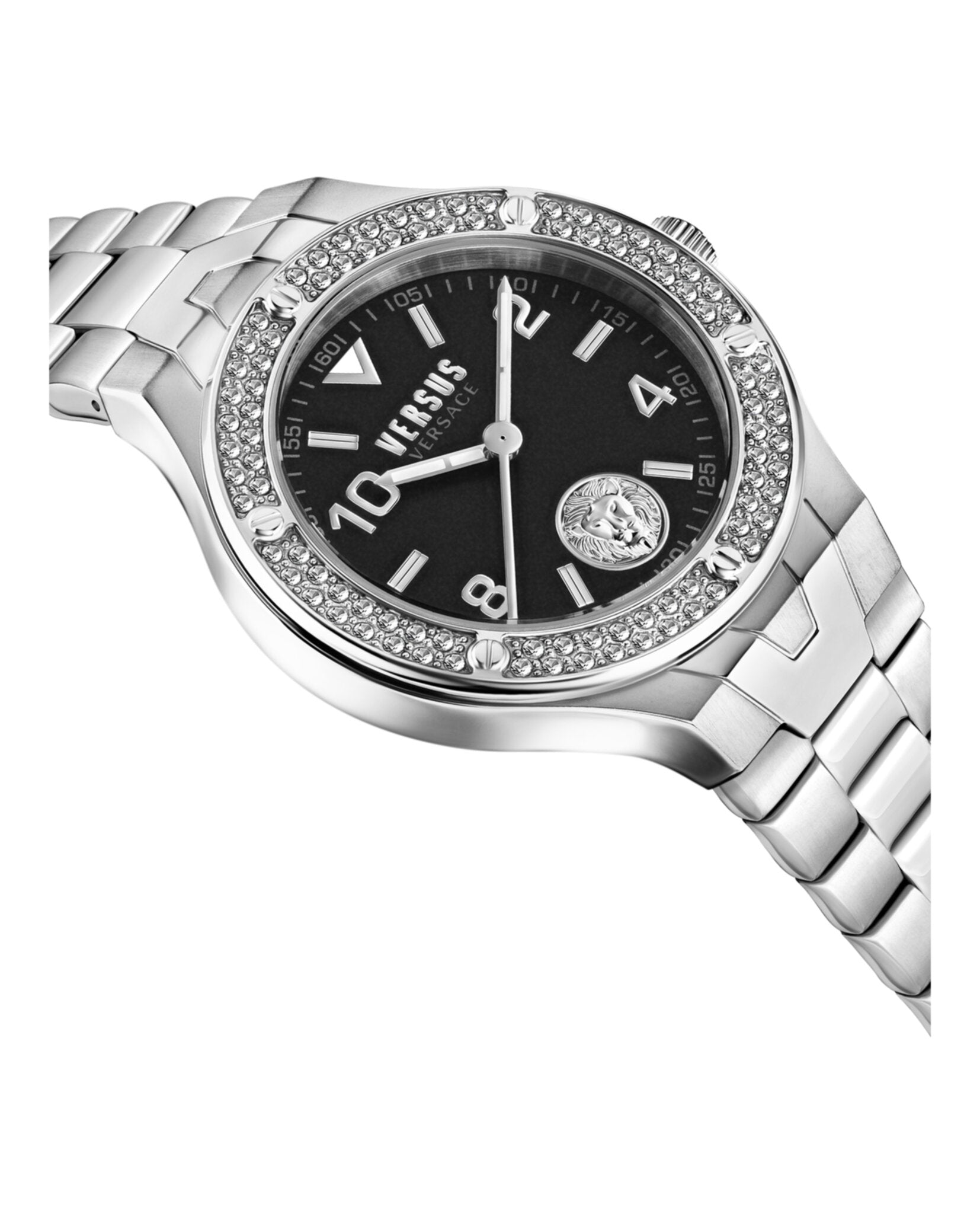 Versus Versace Womens Vittoria Crystal Stainless Steel 38mm Bracelet Fashion Watch