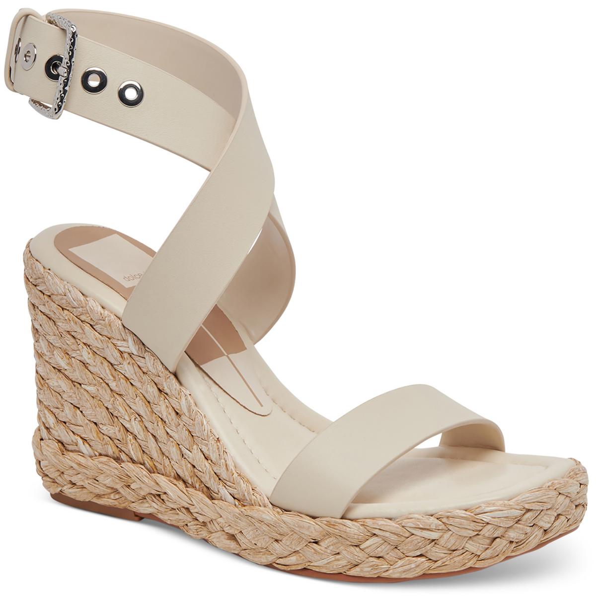 Womens Leather Wedge Sandals