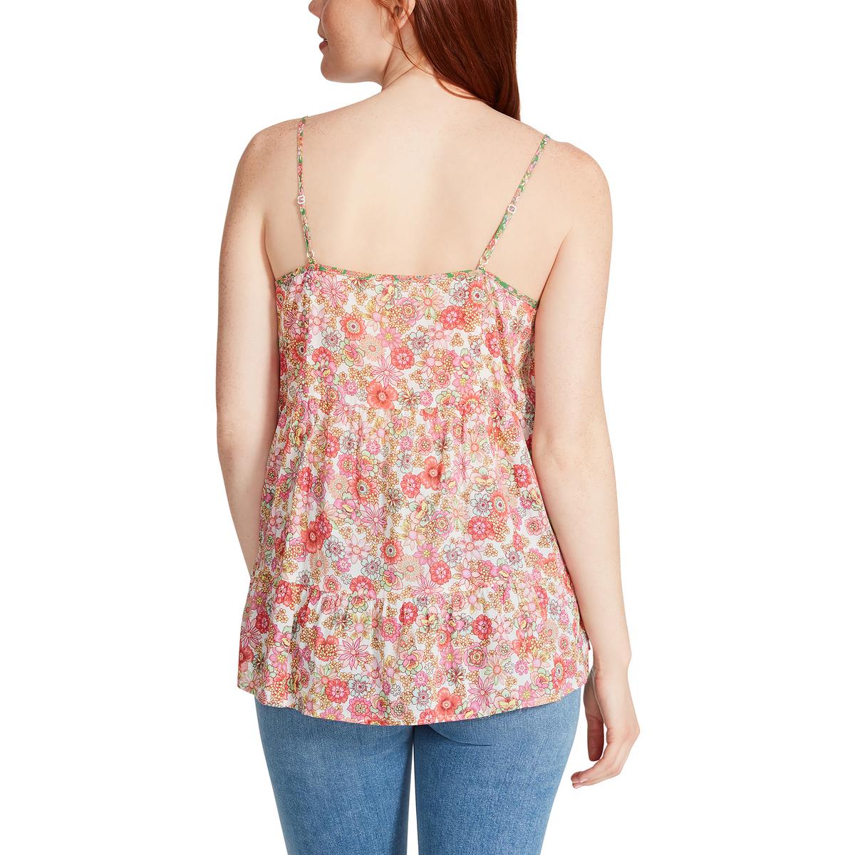 Marigold Womens Cotton Gathered Tank Top