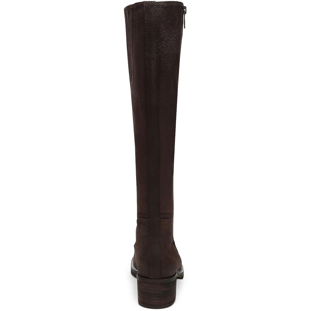 Womens Suede Round Toe Knee-High Boots