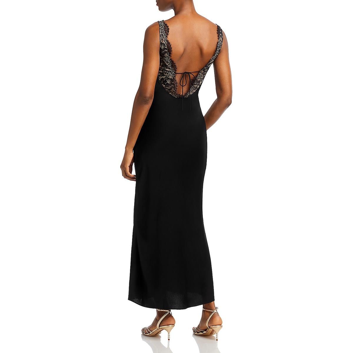 Hayden Womens Satin Lace Slip Dress