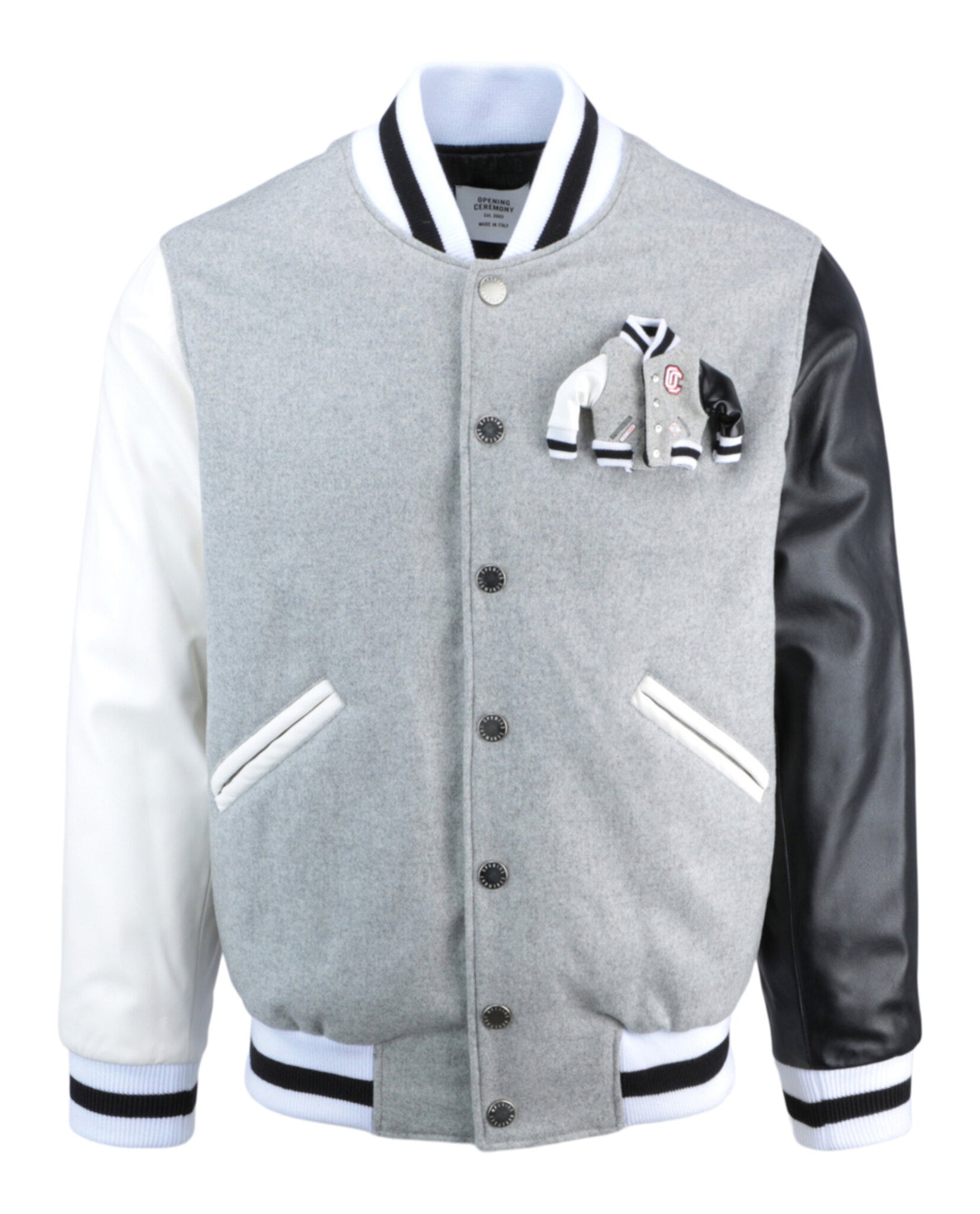 Opening Ceremony Mens Miniature Wool Varsity Jacket