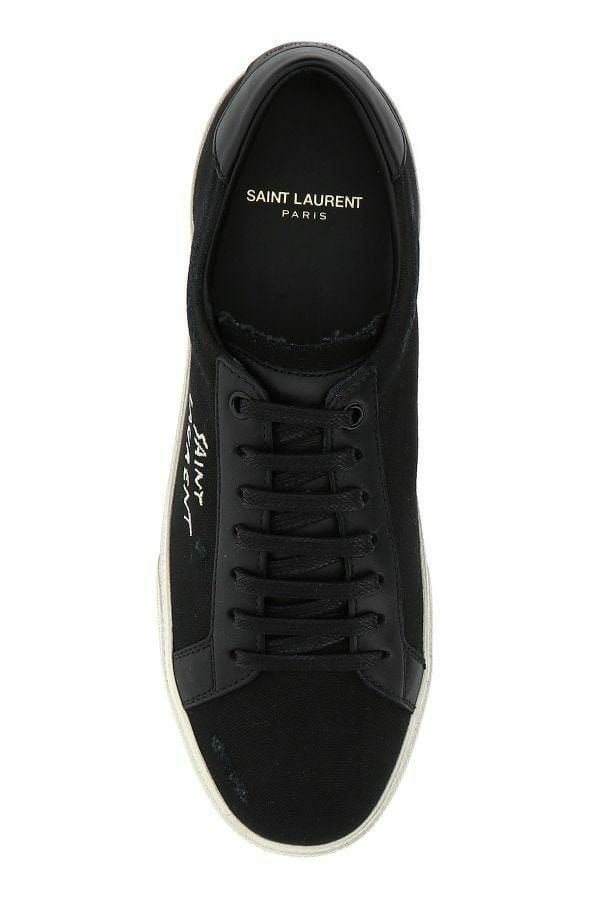 Saint Laurent Sleek Black Canvas & Leather Low-Top Men's Sneakers14