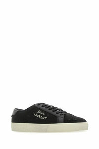 Saint Laurent Sleek Black Canvas & Leather Low-Top Men's Sneakers8