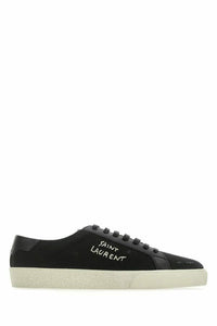 Saint Laurent Sleek Black Canvas & Leather Low-Top Men's Sneakers1