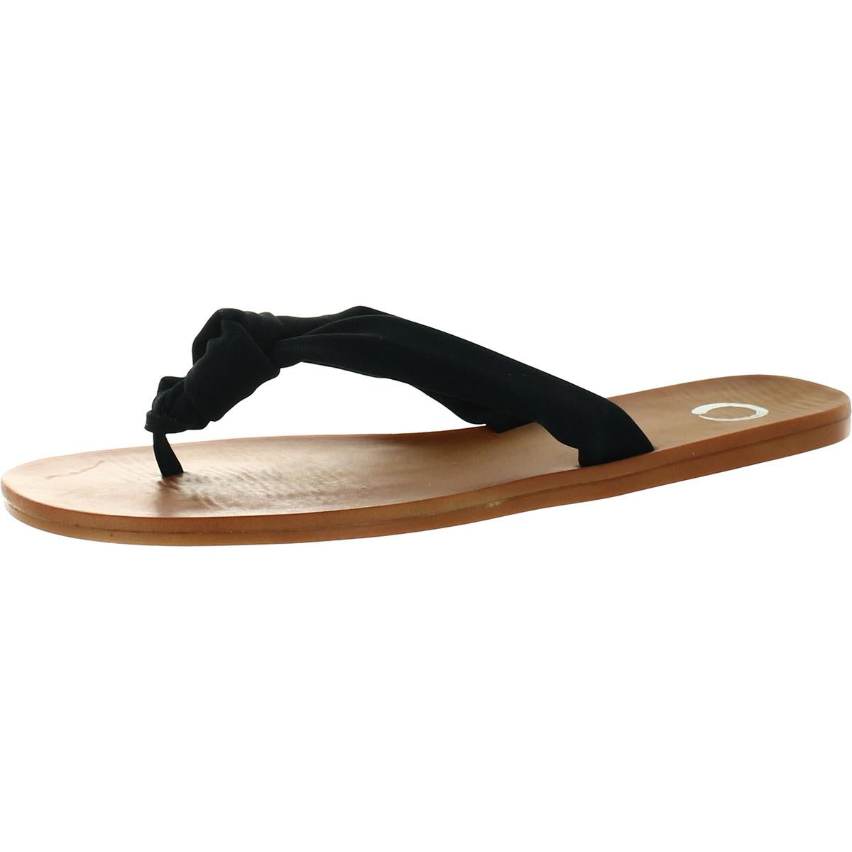 Brindle Womens Knot-Front Slip On Flip-Flops