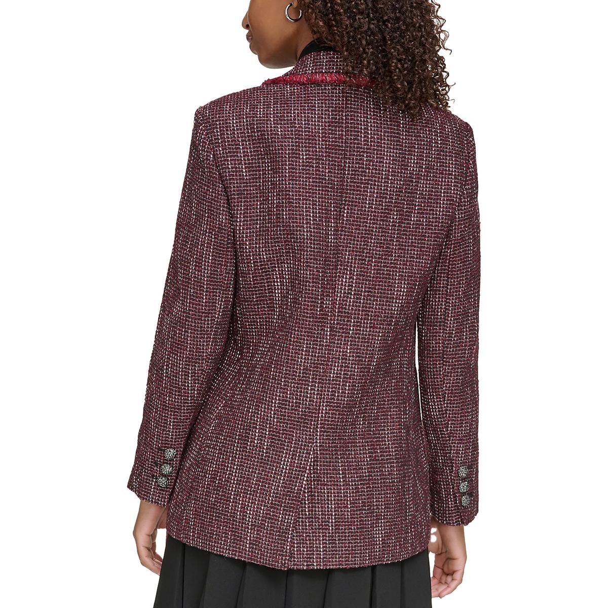 Womens Tweed Two-Button Blazer