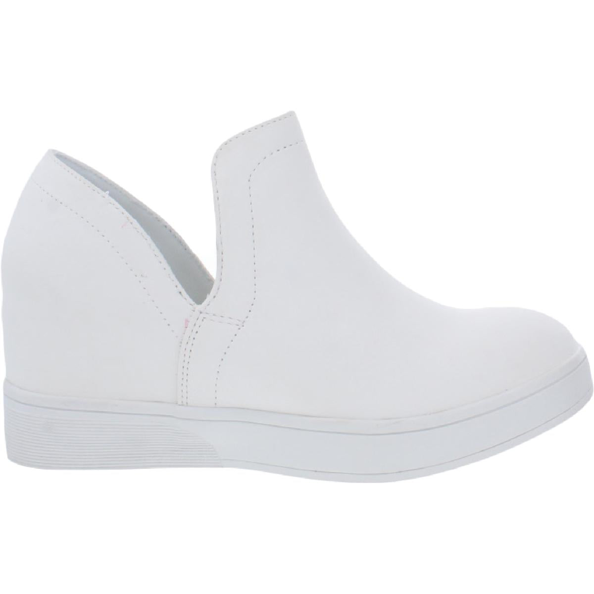 Womens Faux Leather Slip On Fashion Sneakers