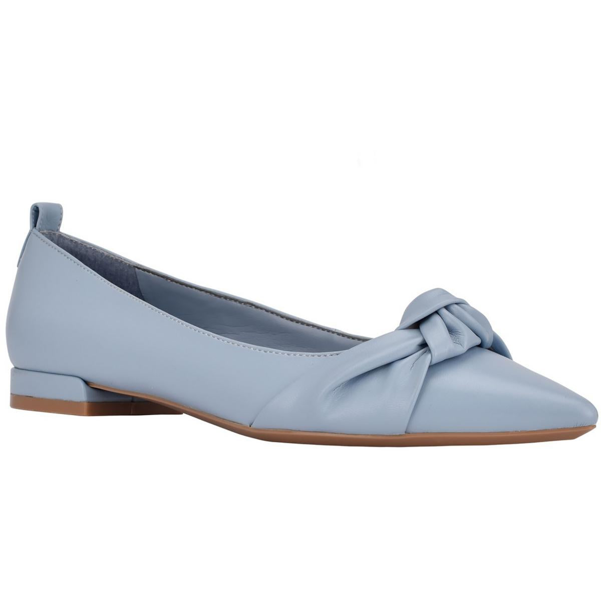 Kendy Womens Faux Leather Slip-On Ballet Flats