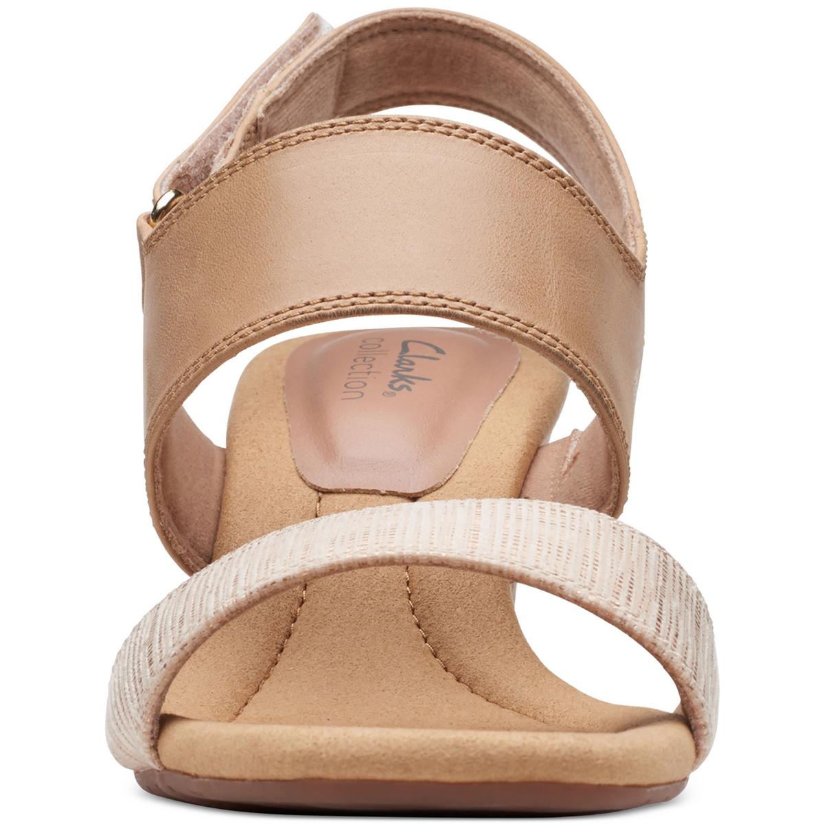 Kyarra Faye Womens Leather Wedge Sandals