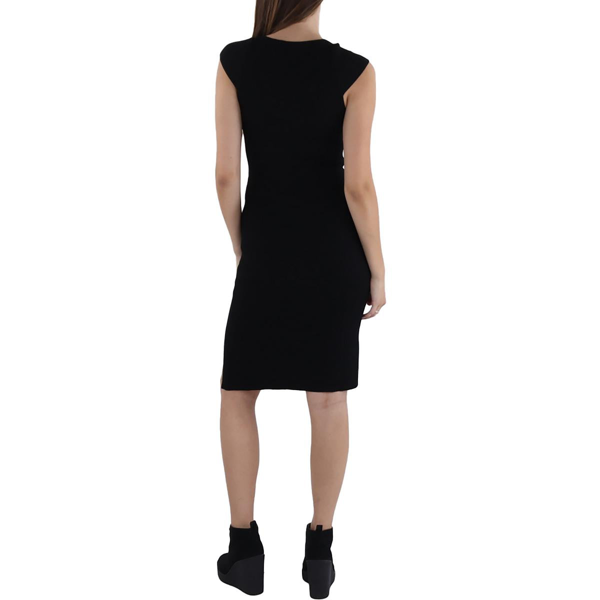 Womens Above Knee Split Hem Sweaterdress