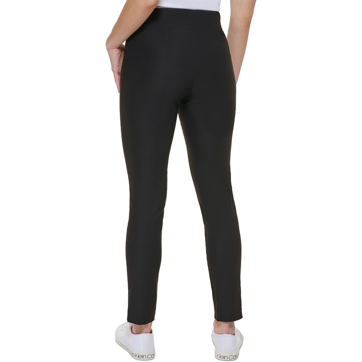 Womens Mid-Rise Pull On Ankle Pants