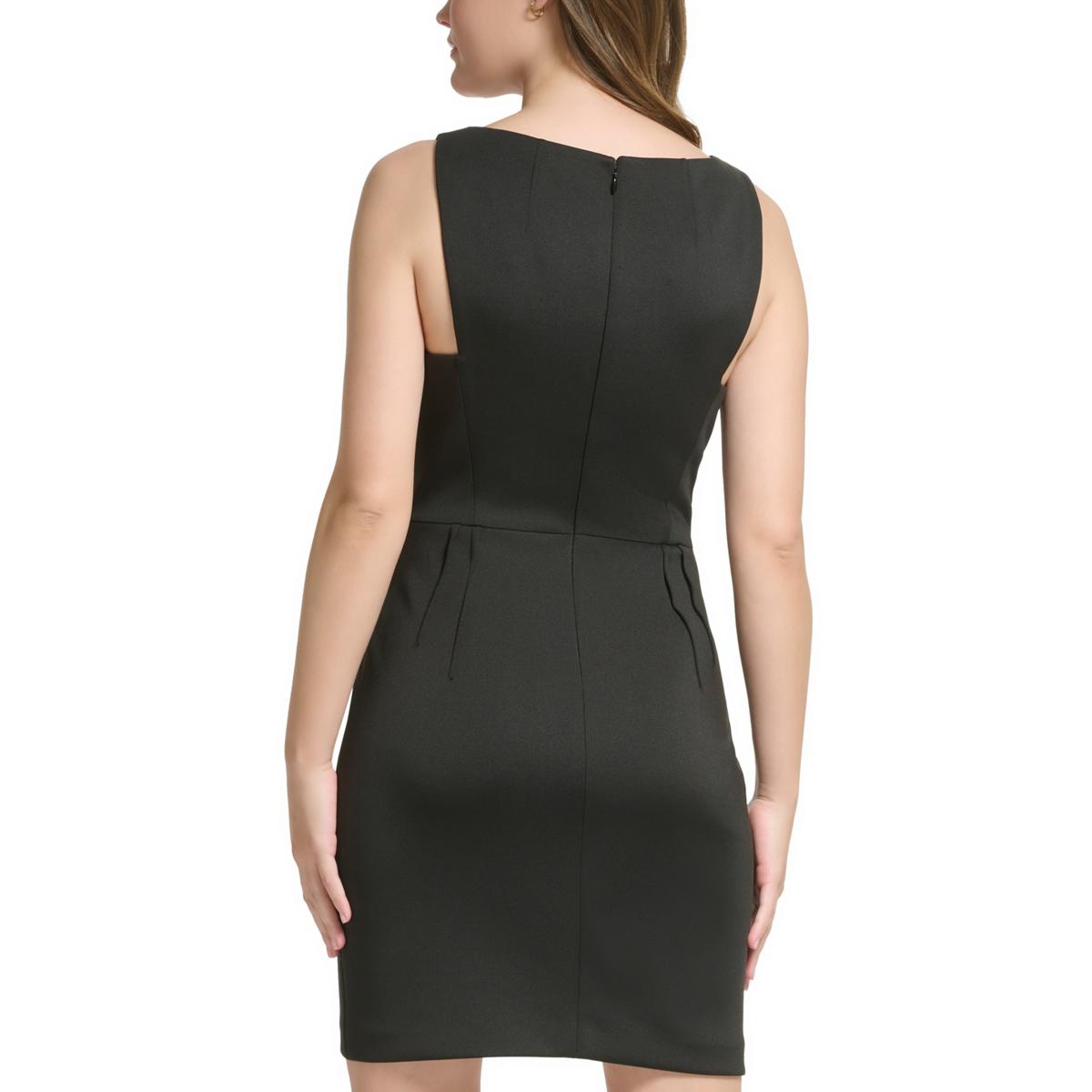 Womens Ponte Square-Neck Sheath Dress