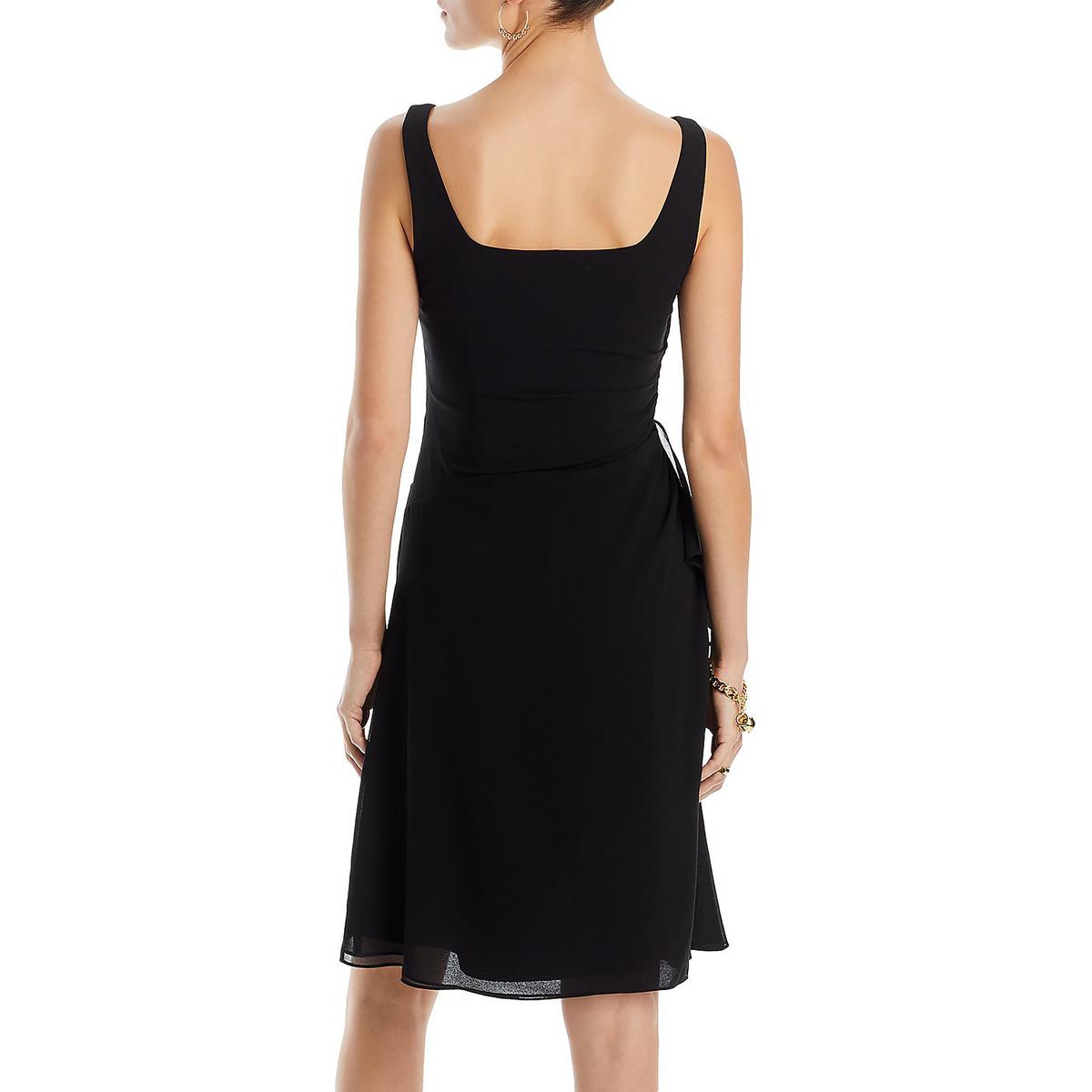 Britney Womens Chiffon Tiered Sheath Dress